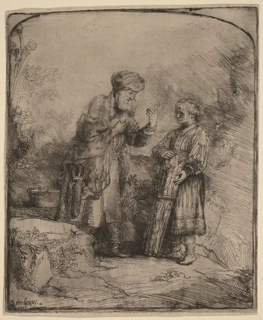 Abraham and Isaac by Rembrandt van Rijn