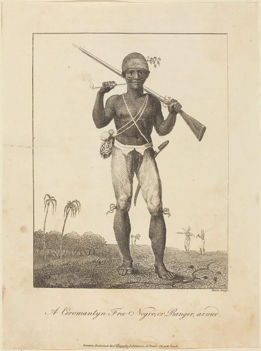 A Coromantyn Free Negro, or Ranger, armed by Blake, William
