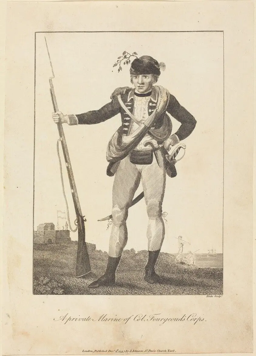 A private Marine of Col. Fourgeoud's Corps by Blake, William