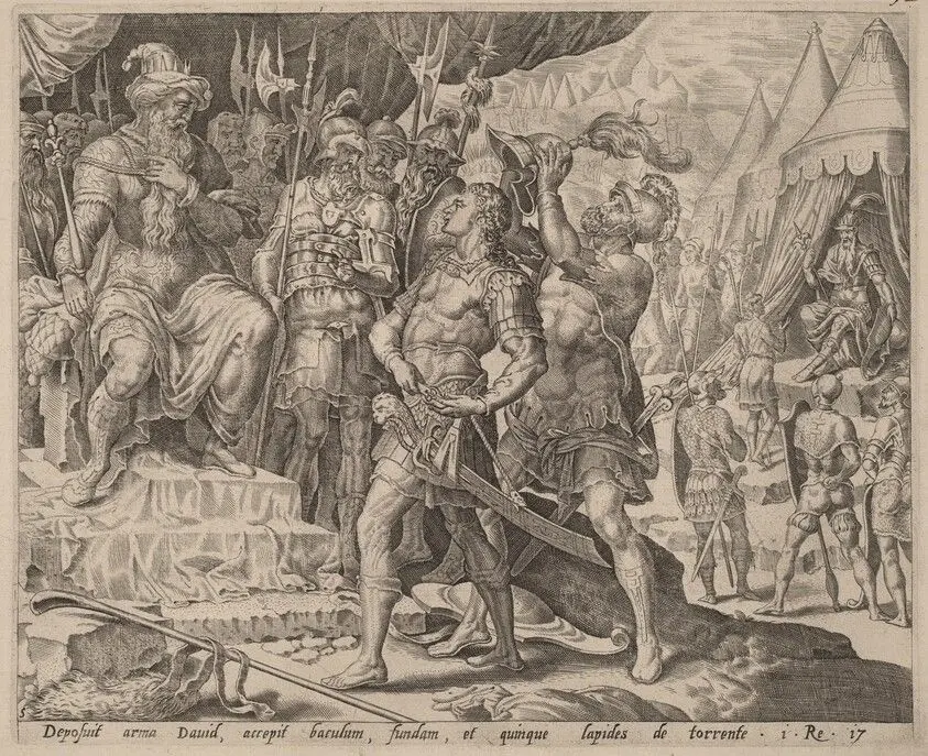 David Armed before Saul by Dutch 16th Century