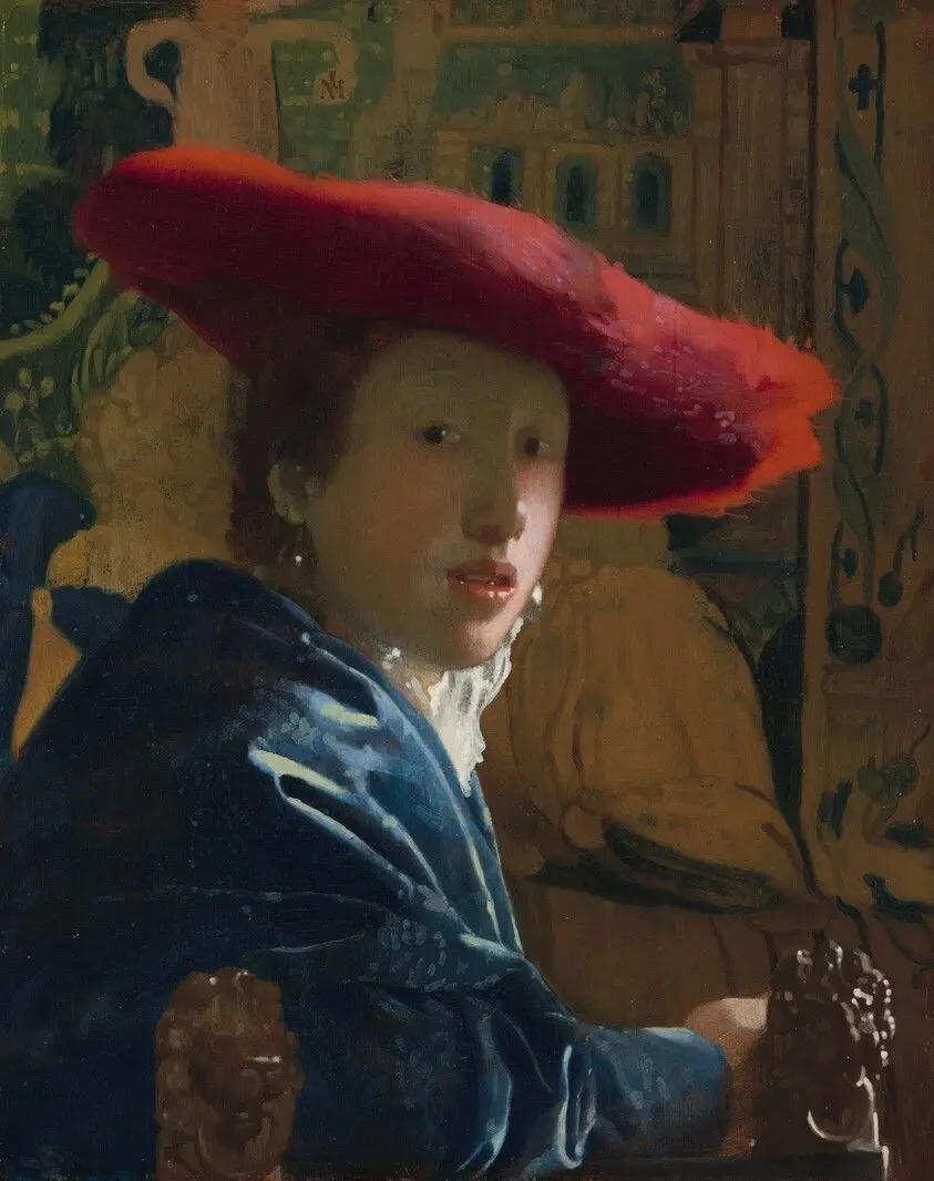 Girl with the Red Hat by Vermeer, Johannes