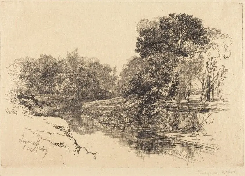 A River in Ireland by Haden, Francis Seymour
