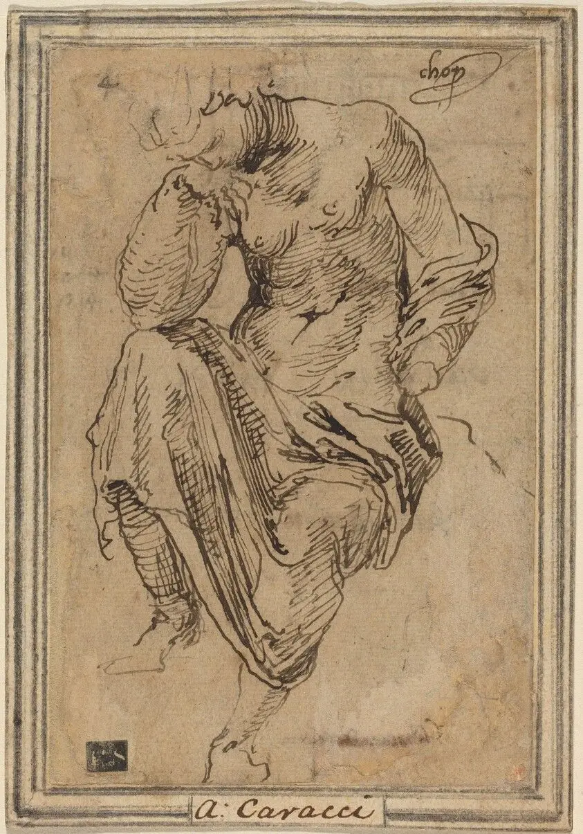 Seated Female Figure after the Antique by Peruzzi, Baldassare