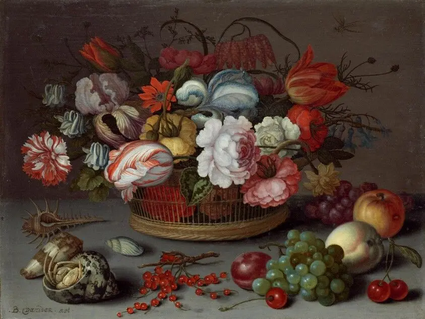 Basket of Flowers by Ast, Balthasar van der