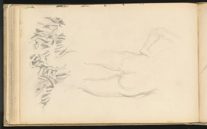 A Nude and Foliage by Cezanne, Paul