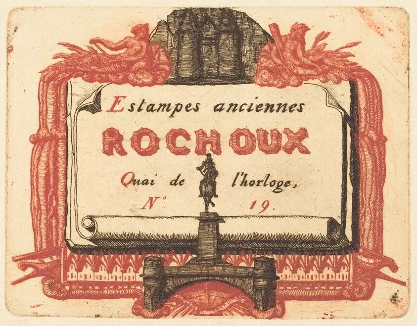 Adresse de Rochoux, Marchand d'estampes (The Address-Card of Rochoux, a Printseller) by Meryon, Charles