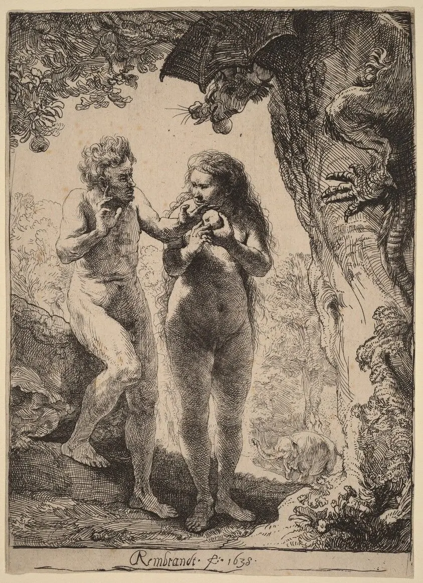 Adam and Eve by Rembrandt van Rijn