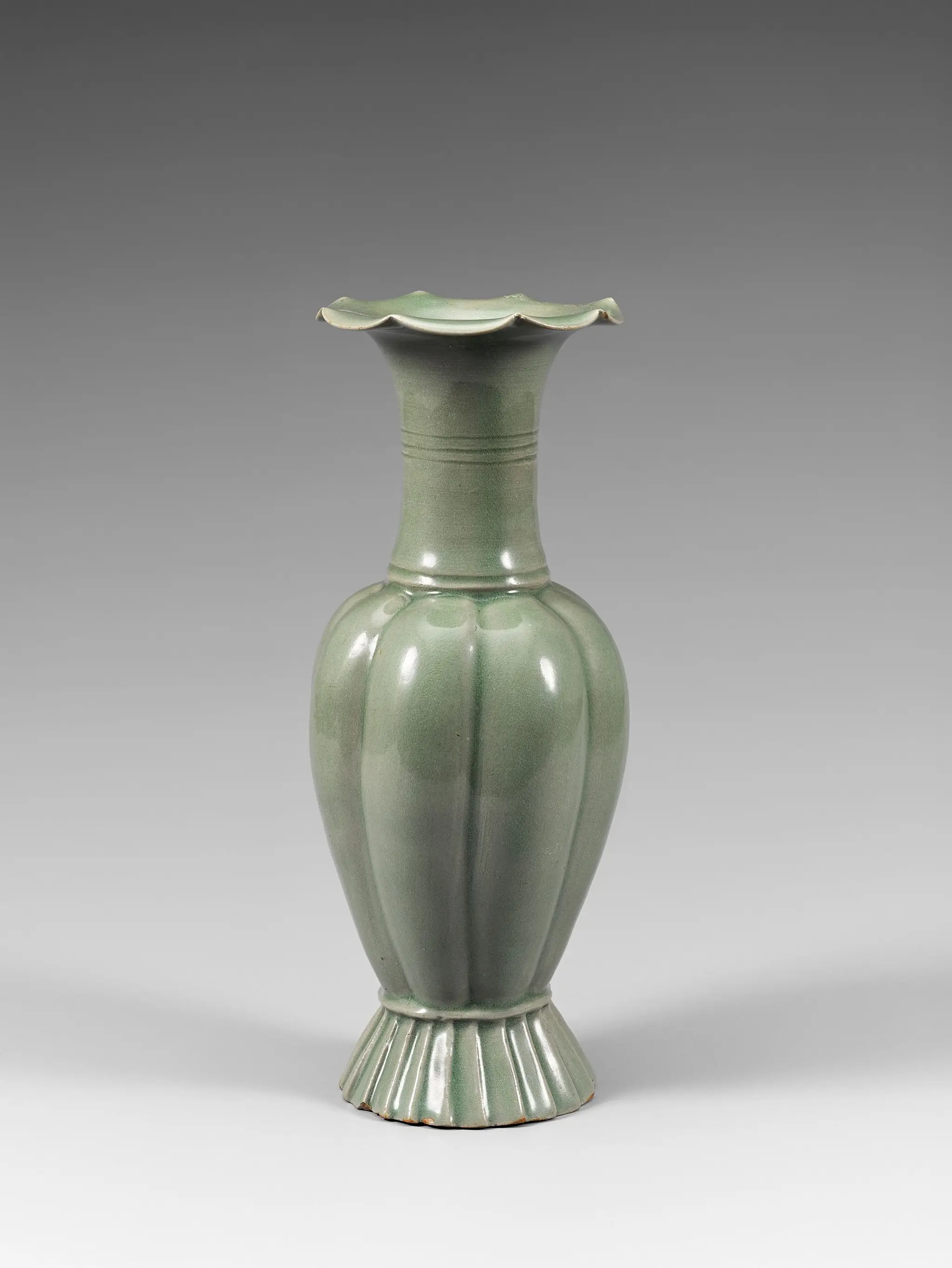 Celadon Melon-shaped Bottle by Unknown artist