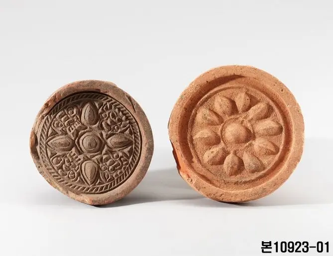 Roof-end Tile with Lotus Design, Earthenware by Unknown artist