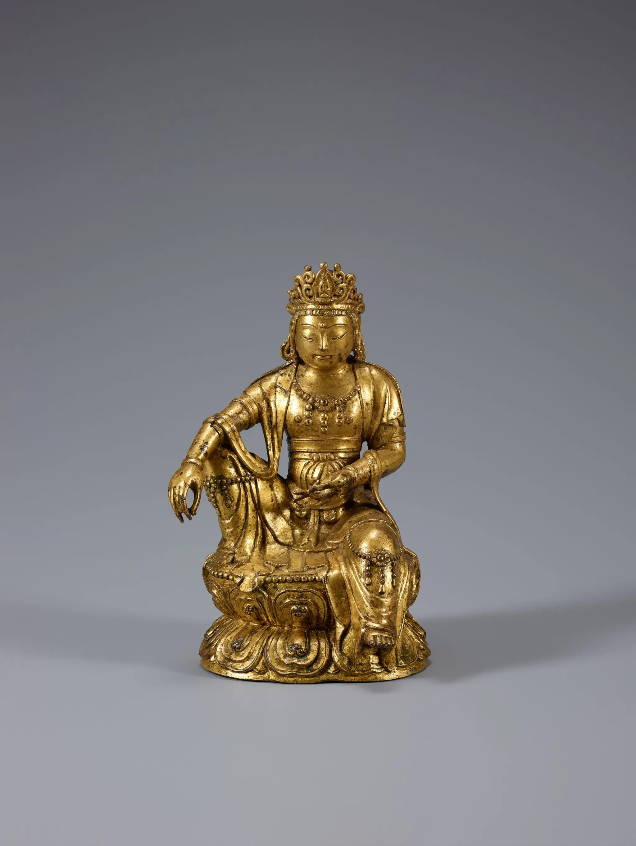 Gilt-bronze Seated Avalokitesvara Bodhisattva by Unknown artist