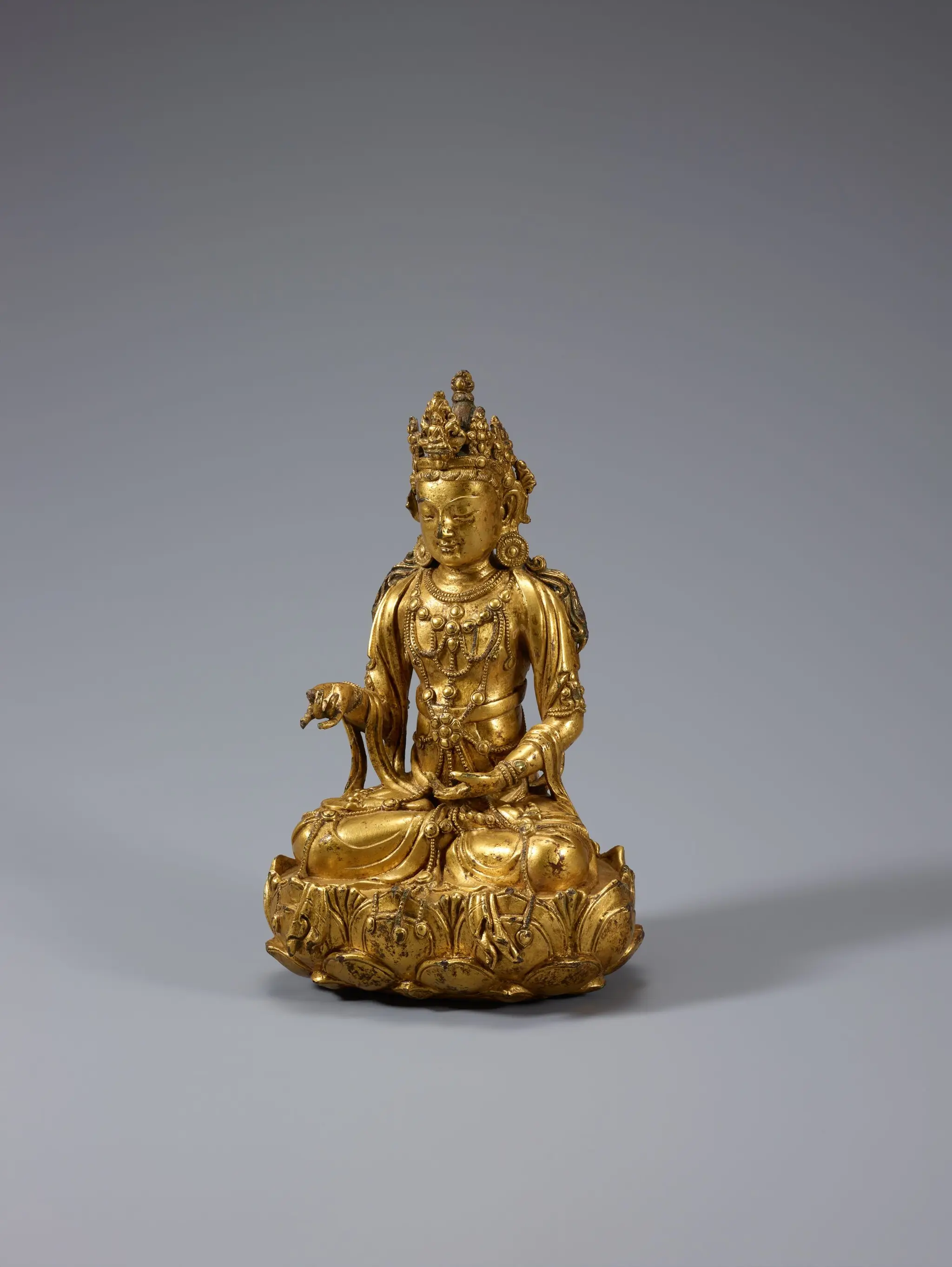 Gilt-bronze Seated Avalokitesvara Bodhisattva by Unknown artist