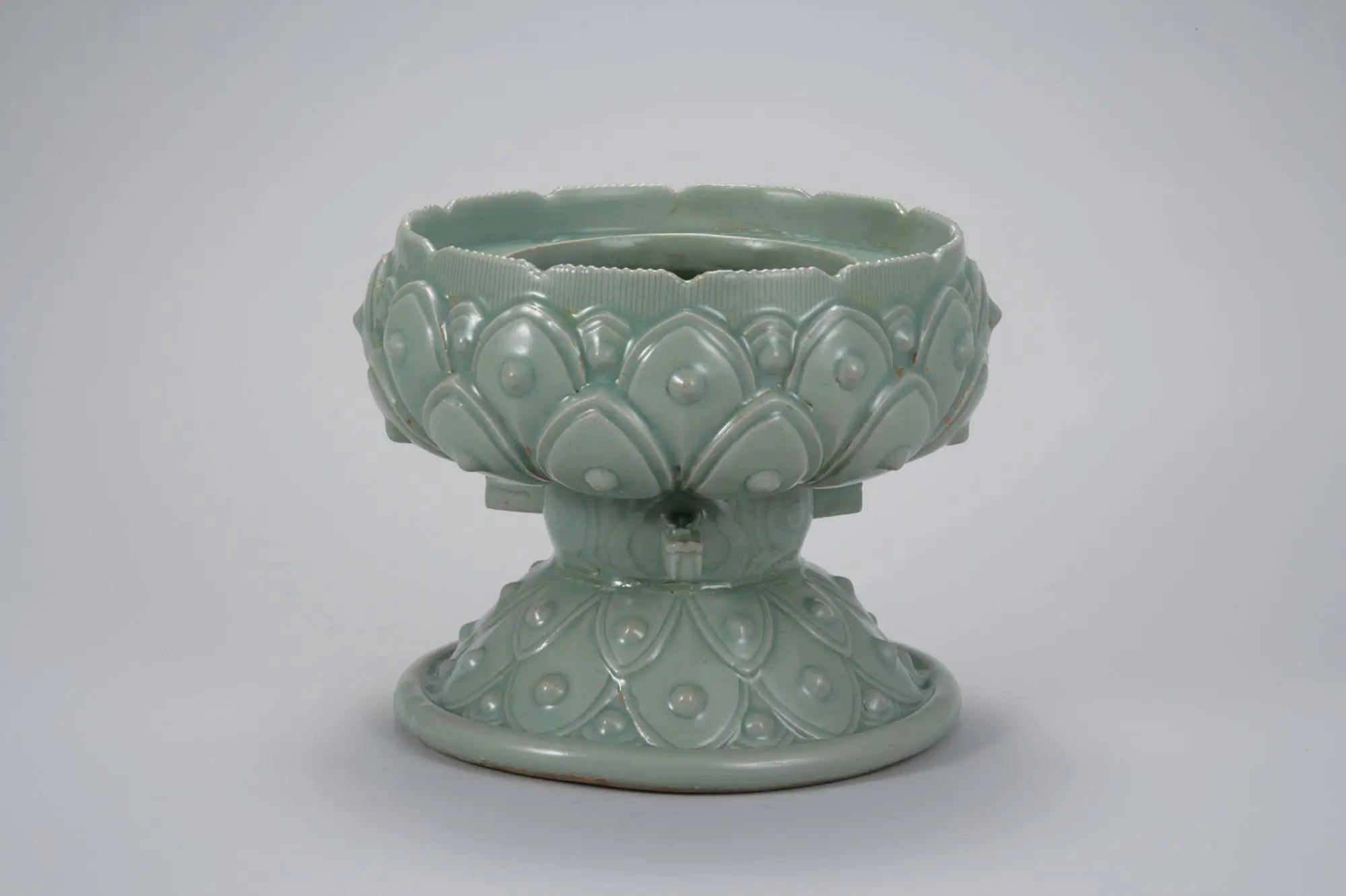 Celadon Lotus-shaped Incense Burner by Unknown artist