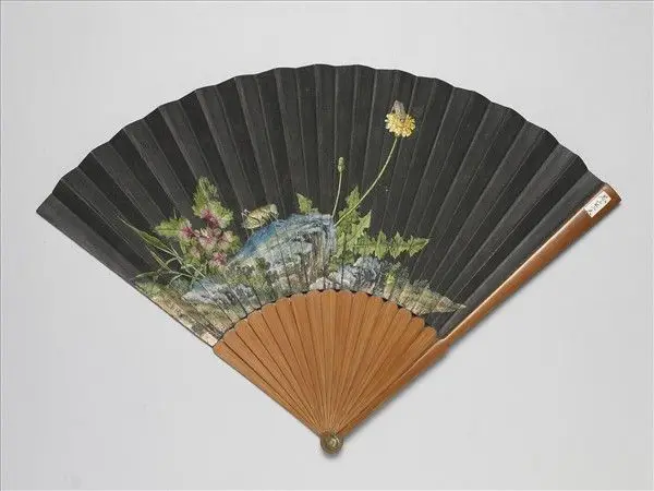 "Calligraphy and Painting" hand fan by Unknown artist