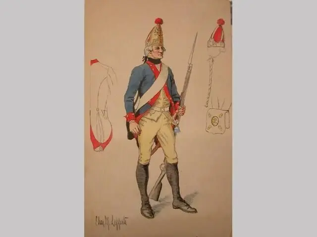 Uniforms of the American Revolution: Hessian Grenadier, Regiment von Rall of Hesse-Cassel by Charles MacKubin Lefferts