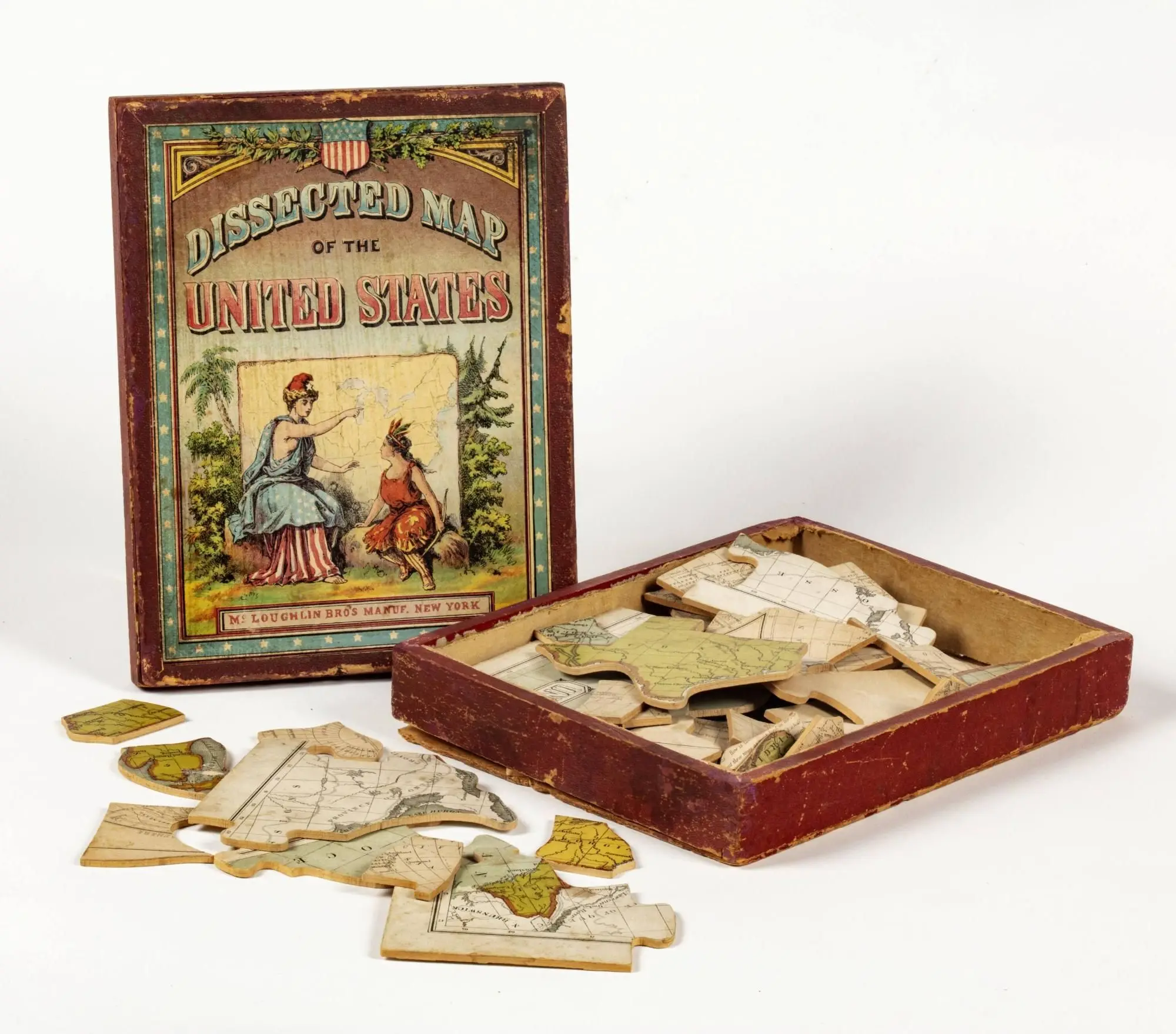 Dissected Map of the United States by McLoughlin Brothers