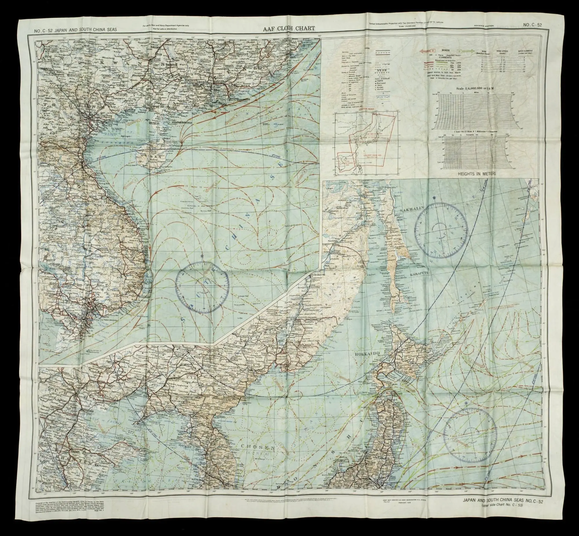 “C-52 JAPAN AND SOUTH CHINA SEAS” and “C-53 EAST CHINA SEA” by United States Army Map Service