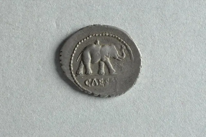Denarius by Julius Caesar