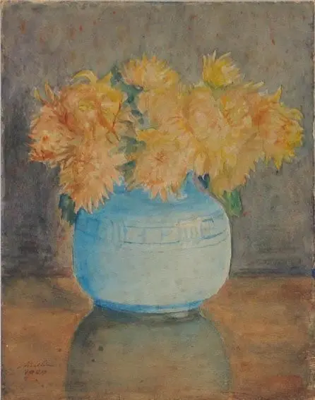 Vaso de flores by Amélia Sabino de Oliveira (Rio de Janeiro, RJ, ? - Rio de Janeiro, RJ, ?) ;