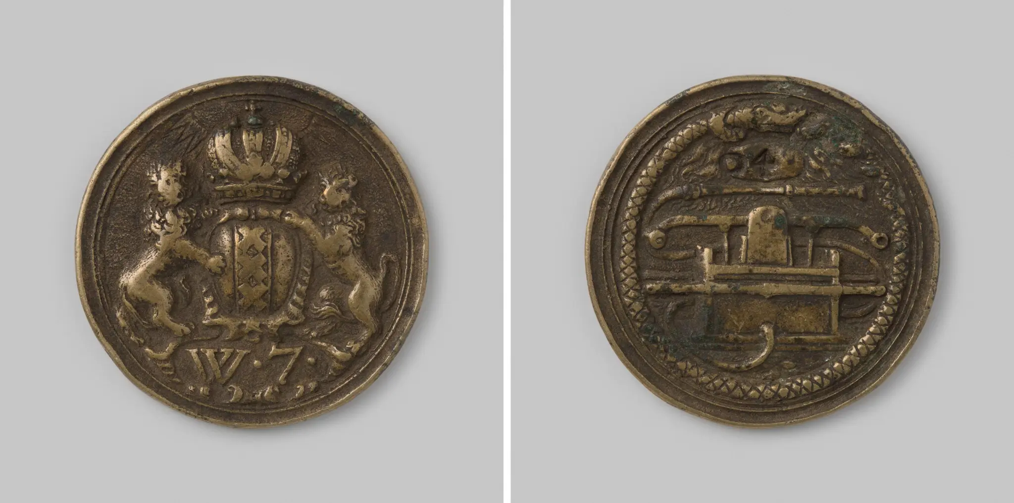 Brandspuitpenning van Amsterdam, wijk 7 nummer D4 by anonymous