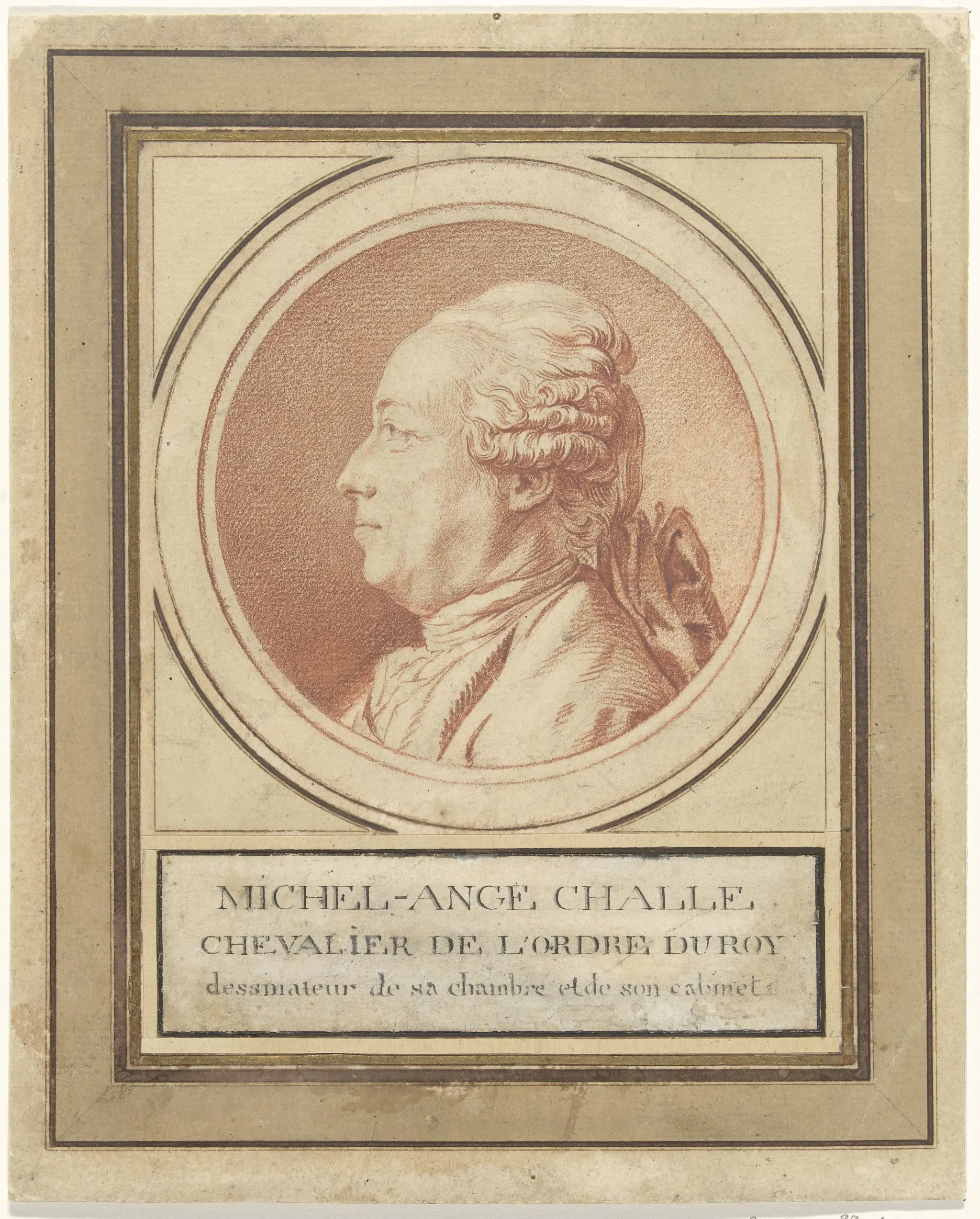 Portrait of the Artist Charles-Michel-Ange Challe by Louis Rolland Trinquesse