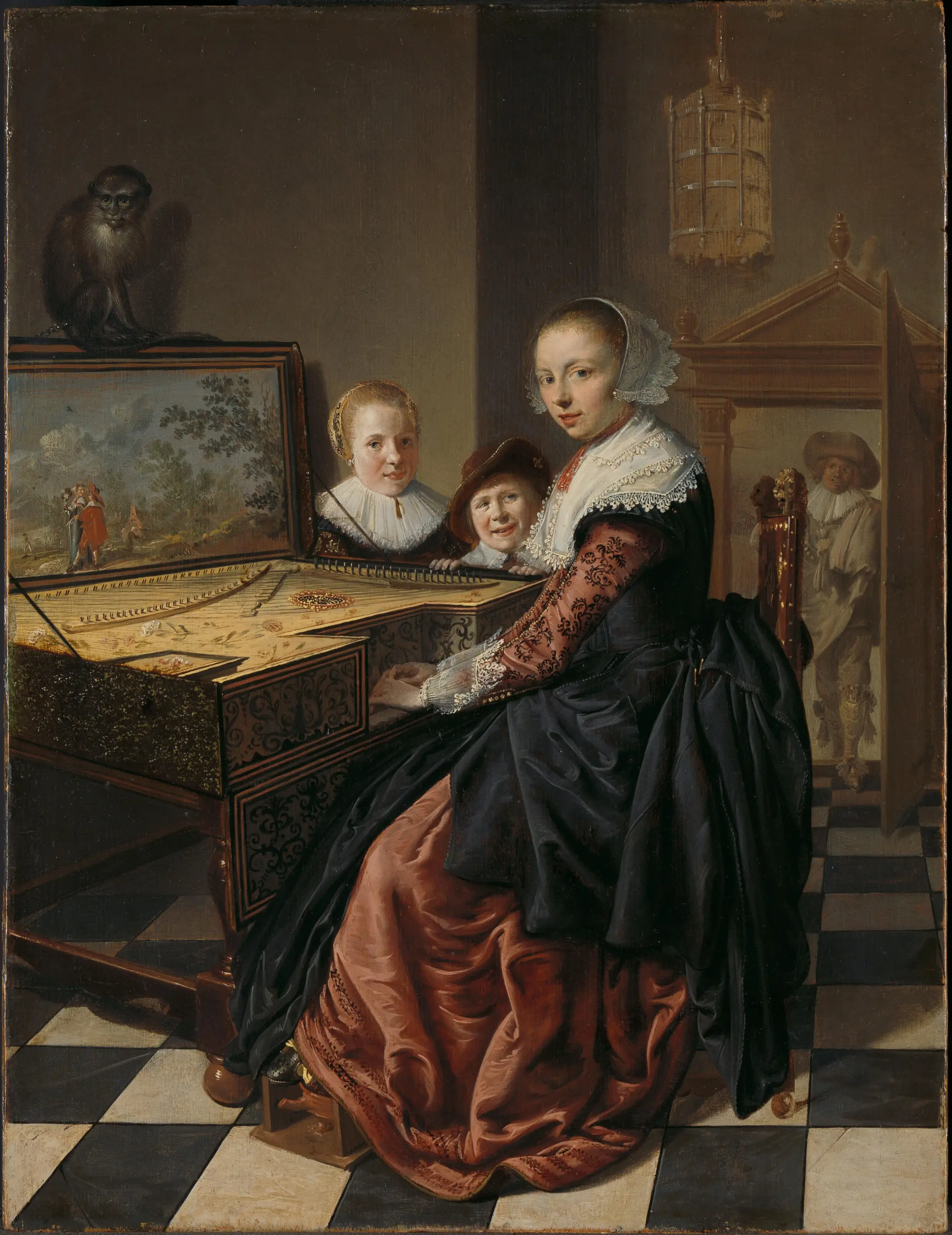 Woman Playing the Virginal by Jan Miense Molenaer