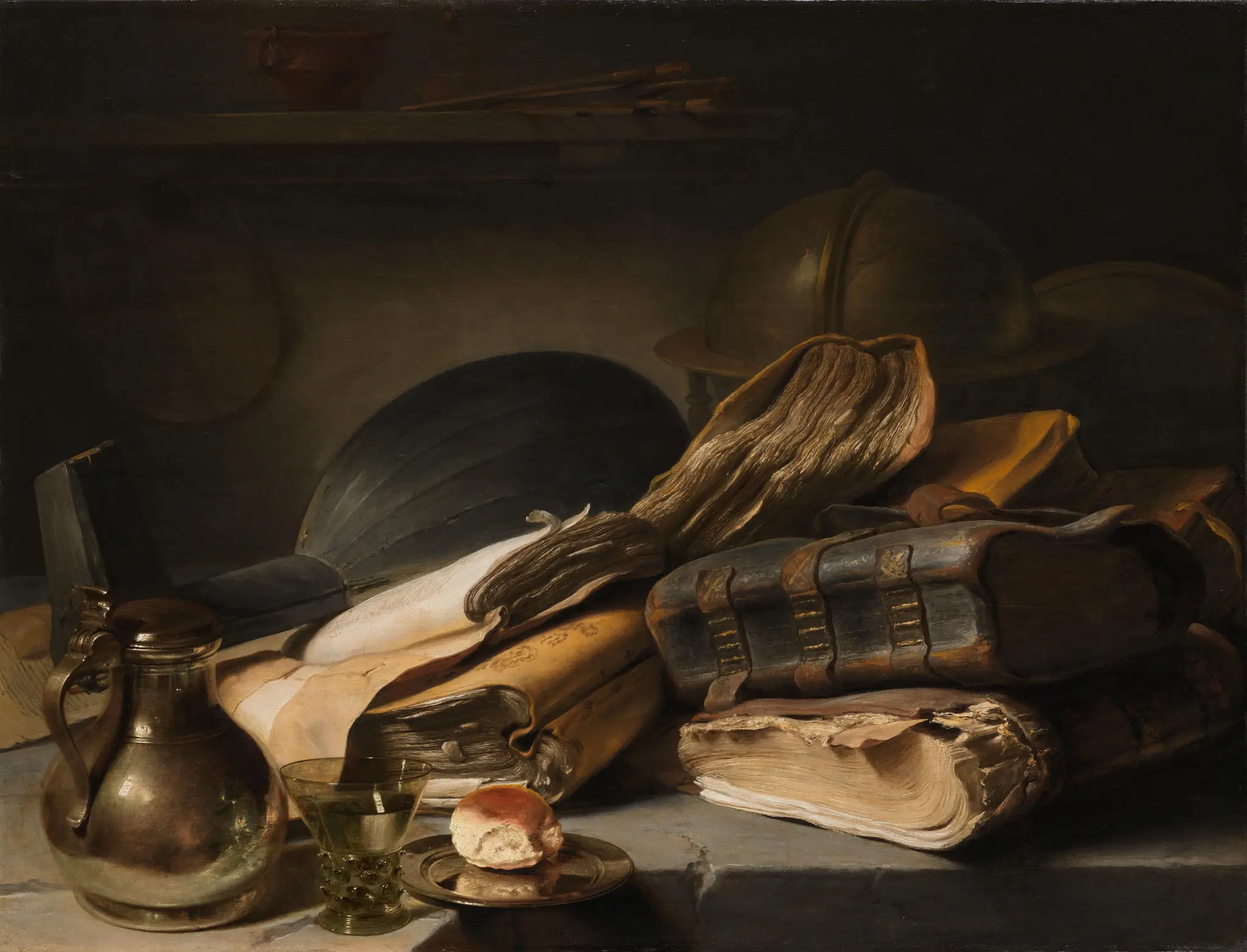 Still Life with Books by Jan Lievens