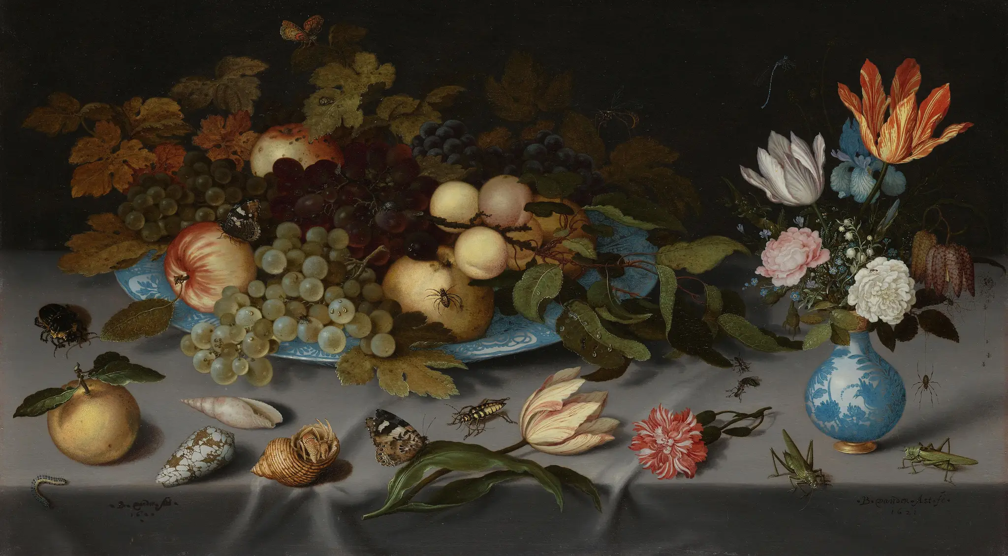 Still Life of Fruit and Flowers by Unknown artist