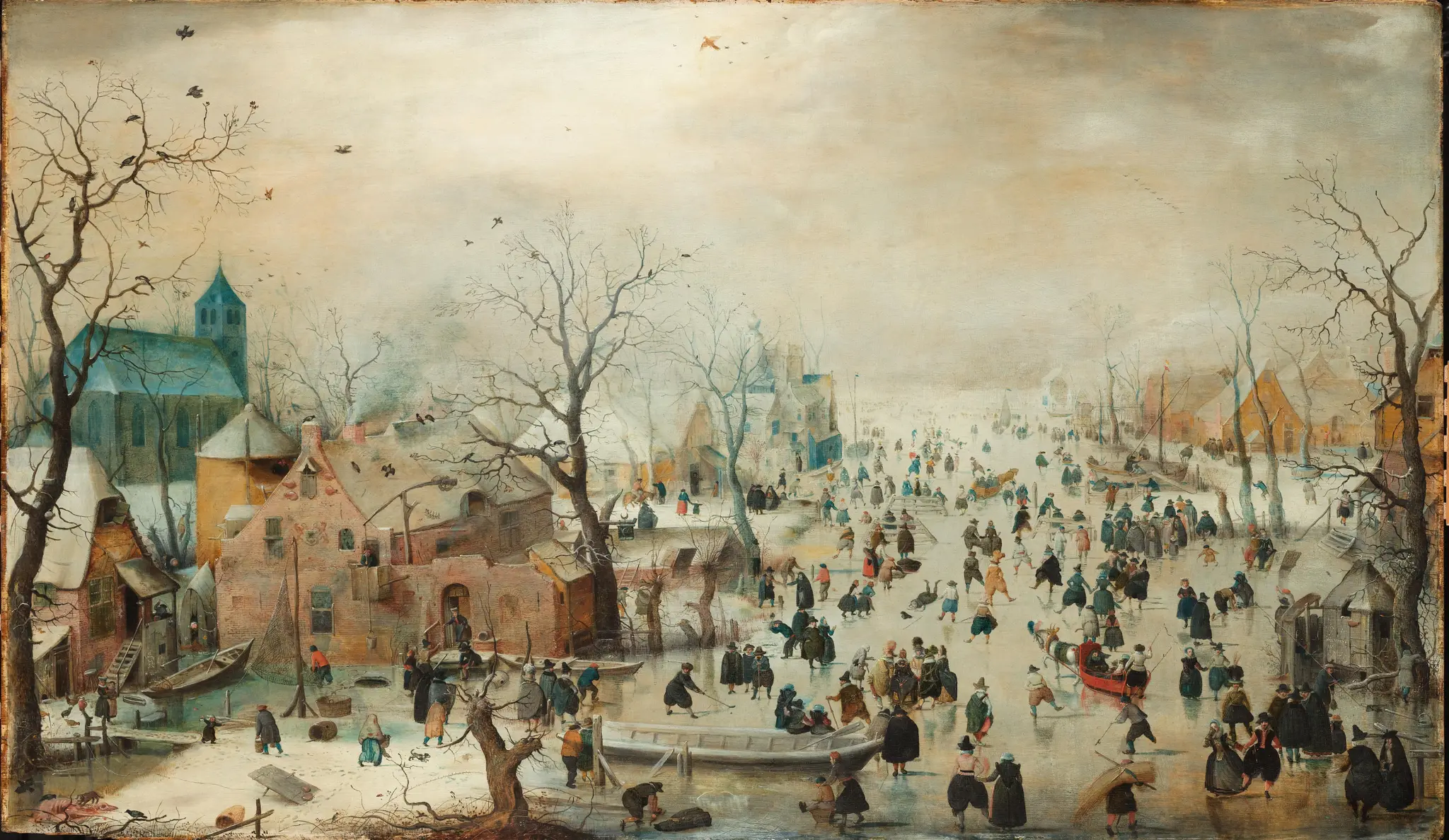 Winter Landscape with Skaters by Unknown artist