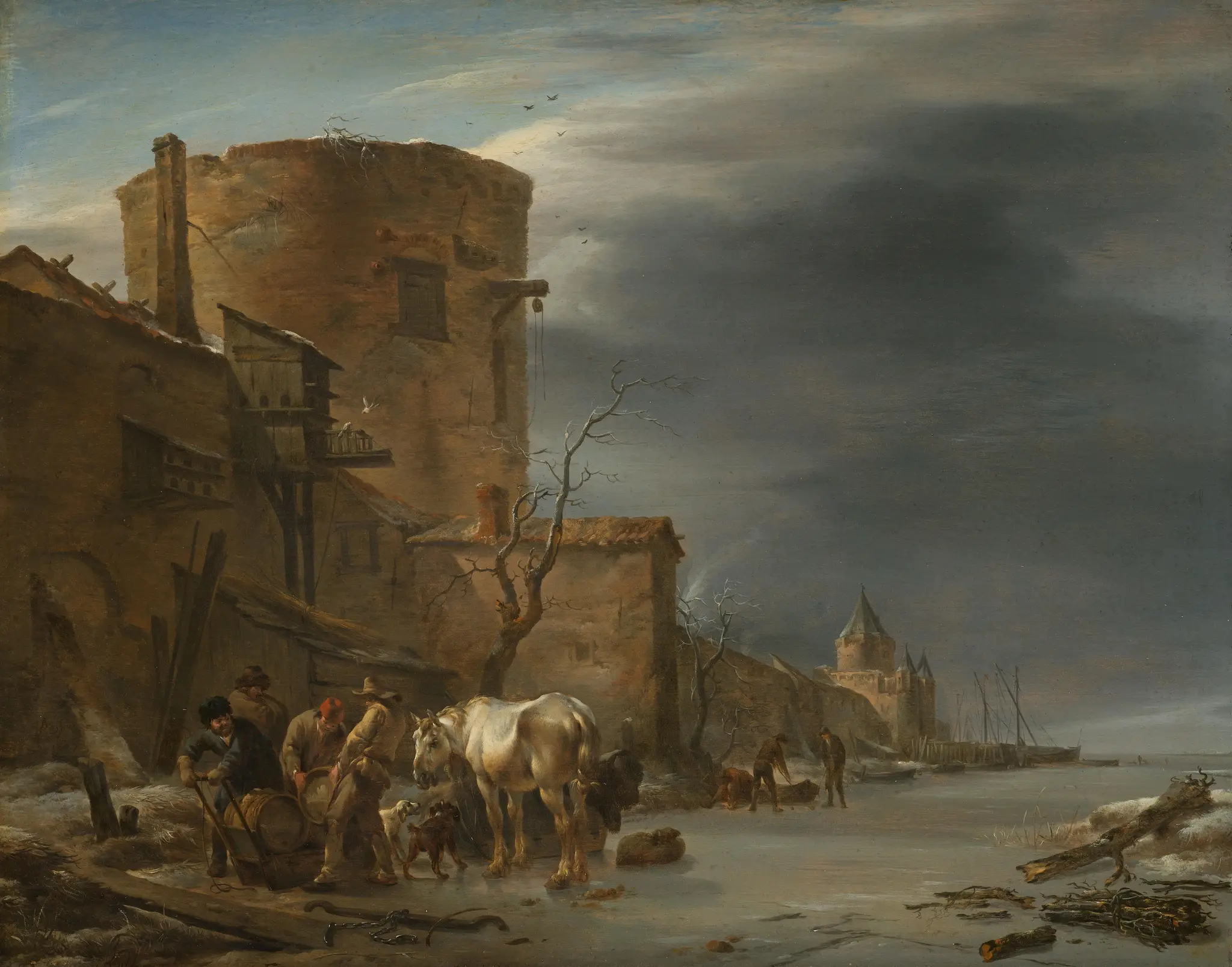 The City Wall of Haarlem in the Winter by Nicolaes Pietersz Berchem