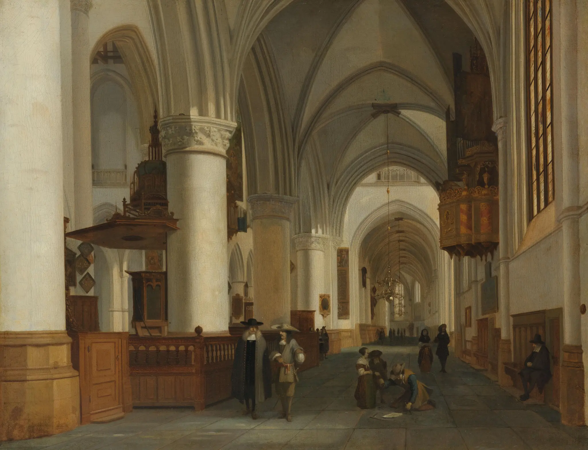 Interior of the Church of St Bavo in Haarlem by Job Adriaensz Berckheyde
