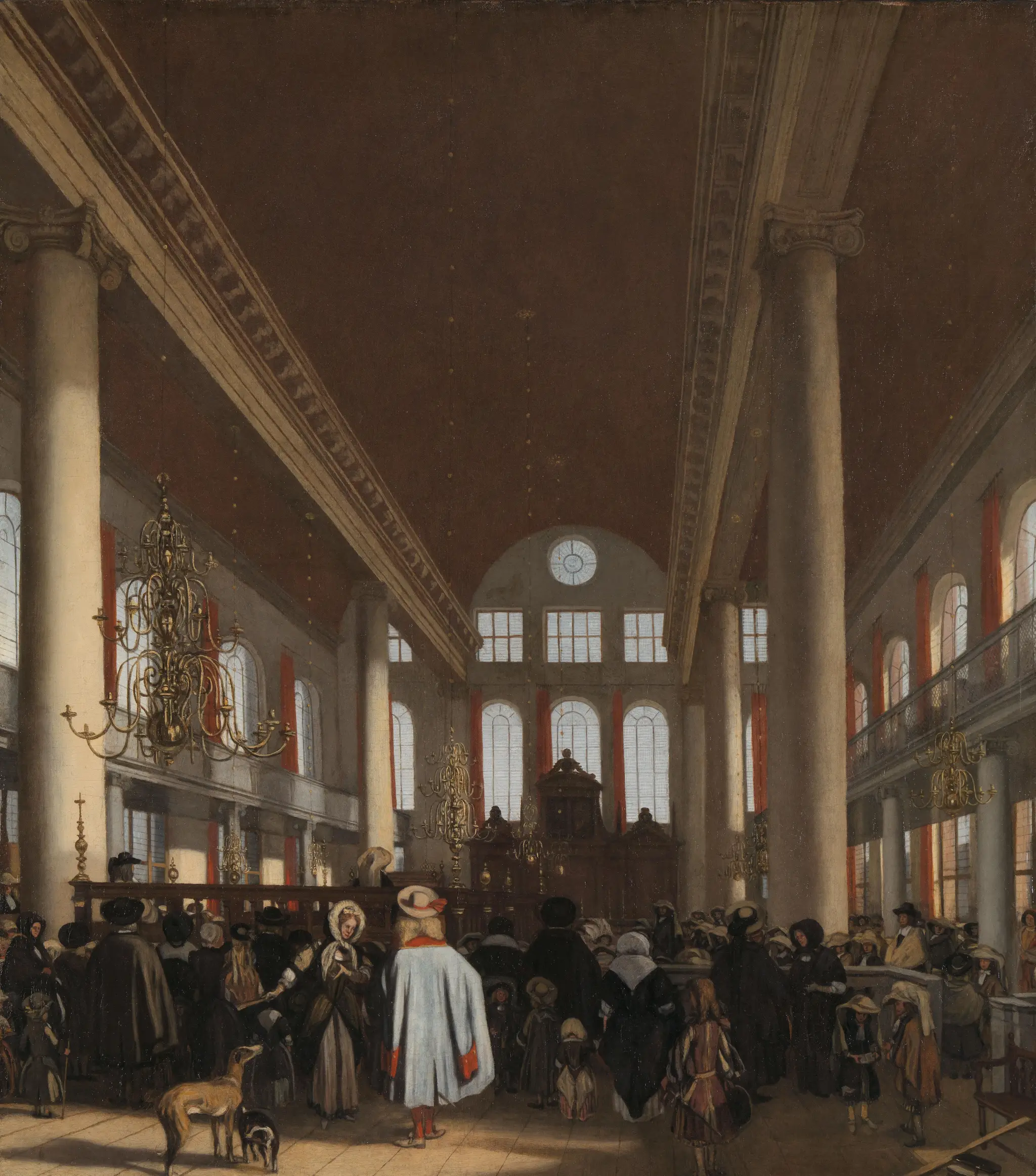 Interior of the Portuguese Synagogue in Amsterdam by Emanuel de Witte