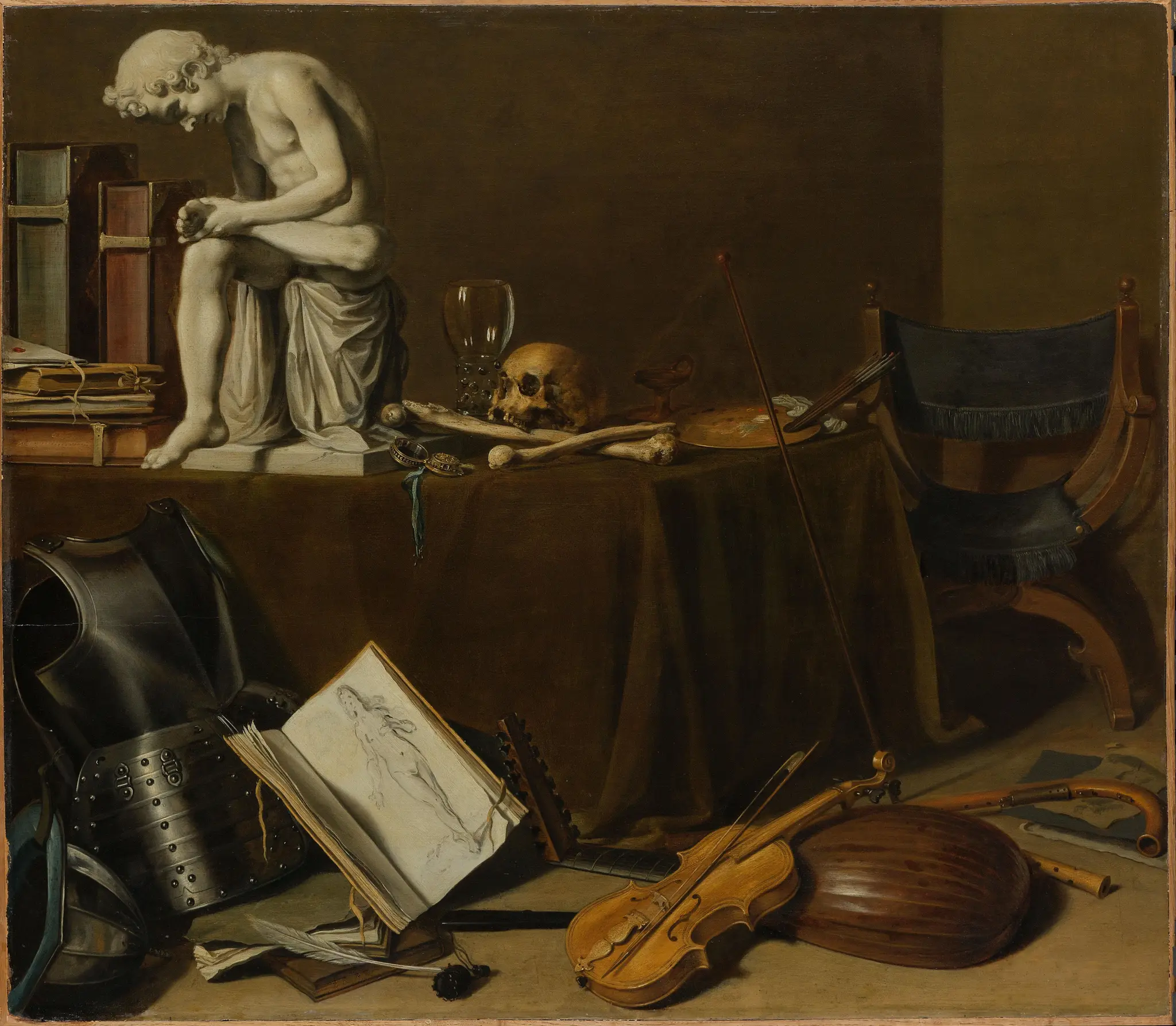 Vanitas Still Life with the Spinario by Unknown artist