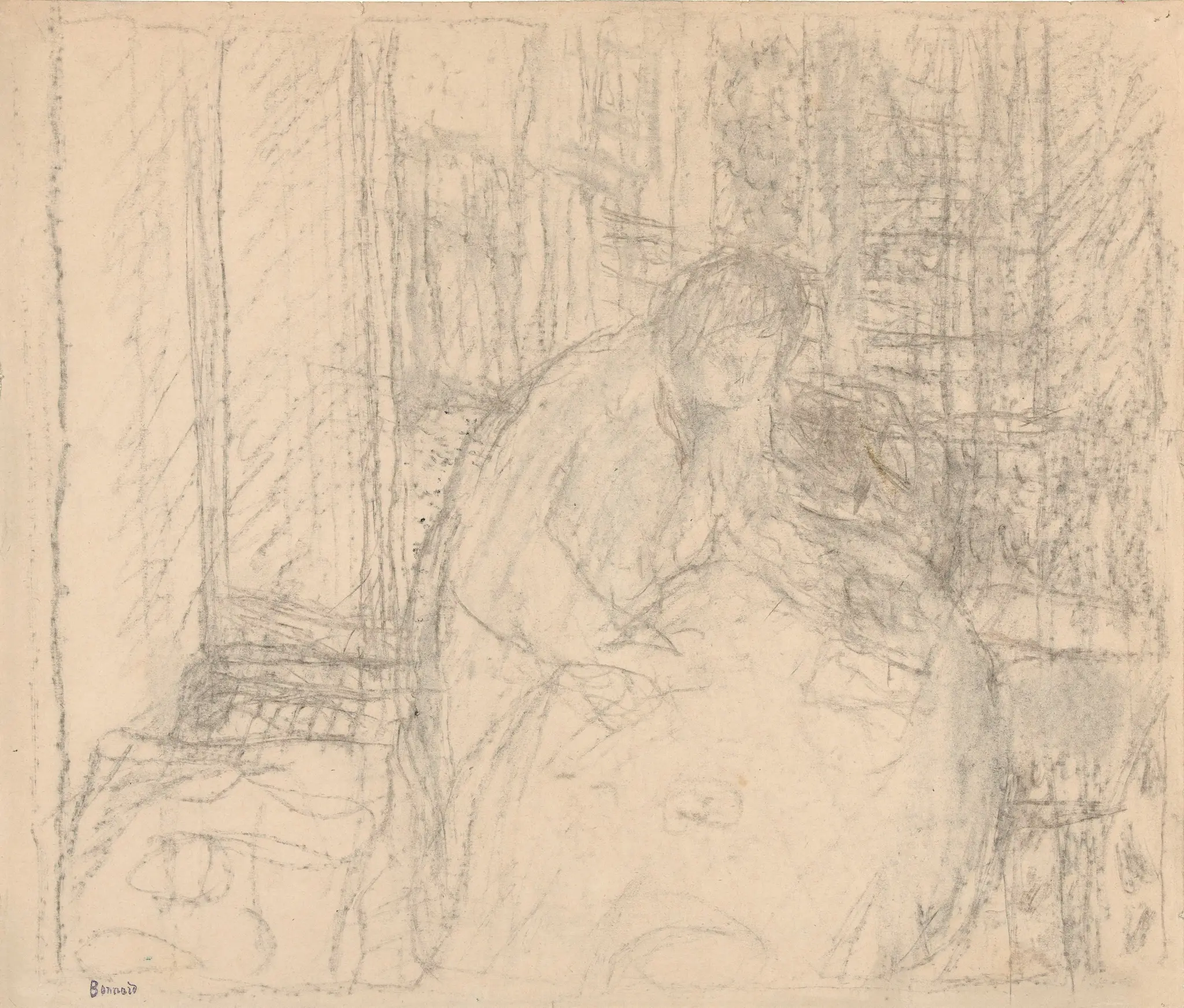 Marthe aan haar ontbijt by Pierre Bonnard