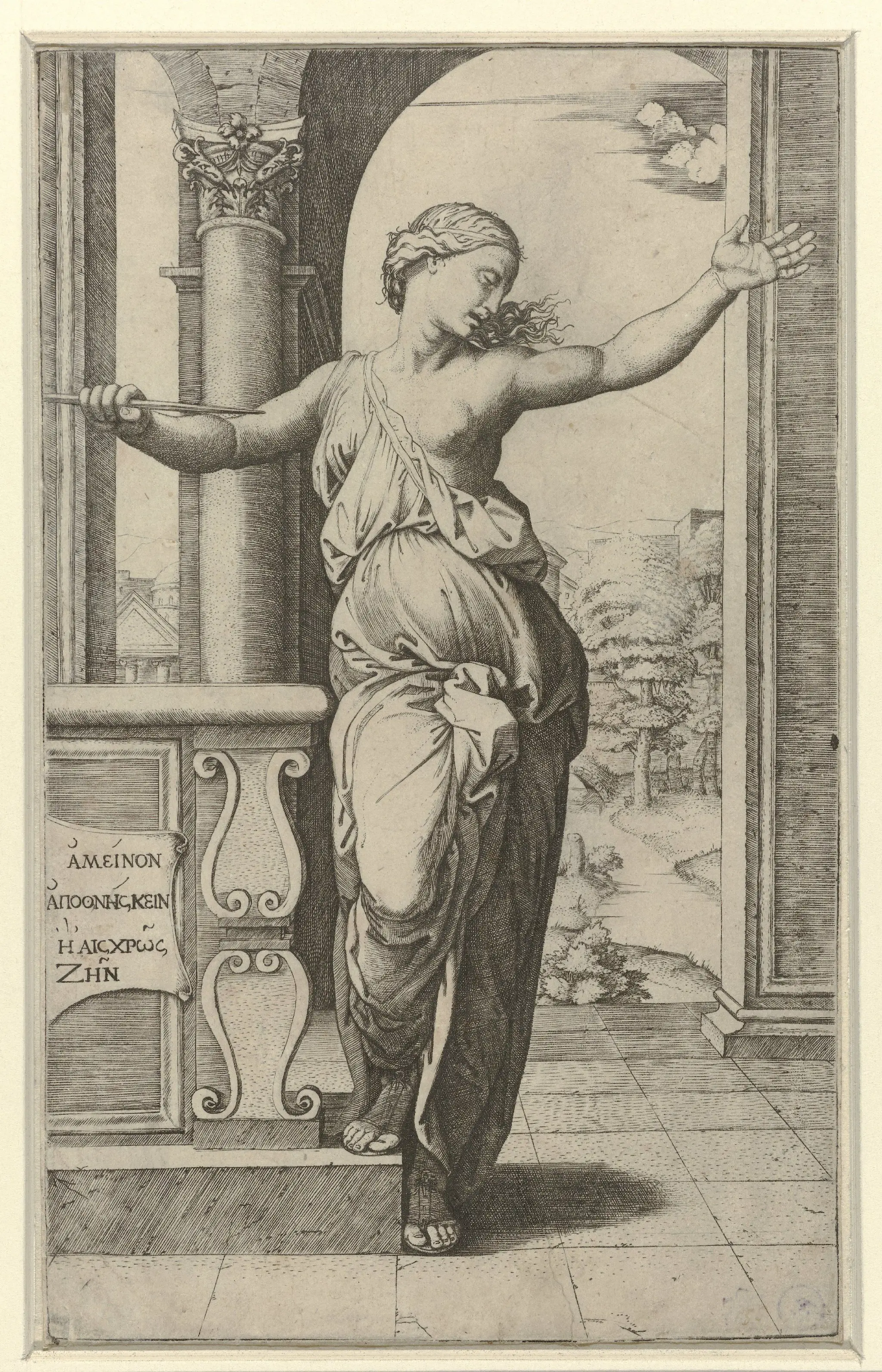 The Suicide of Lucretia by Marcantonio Raimondi