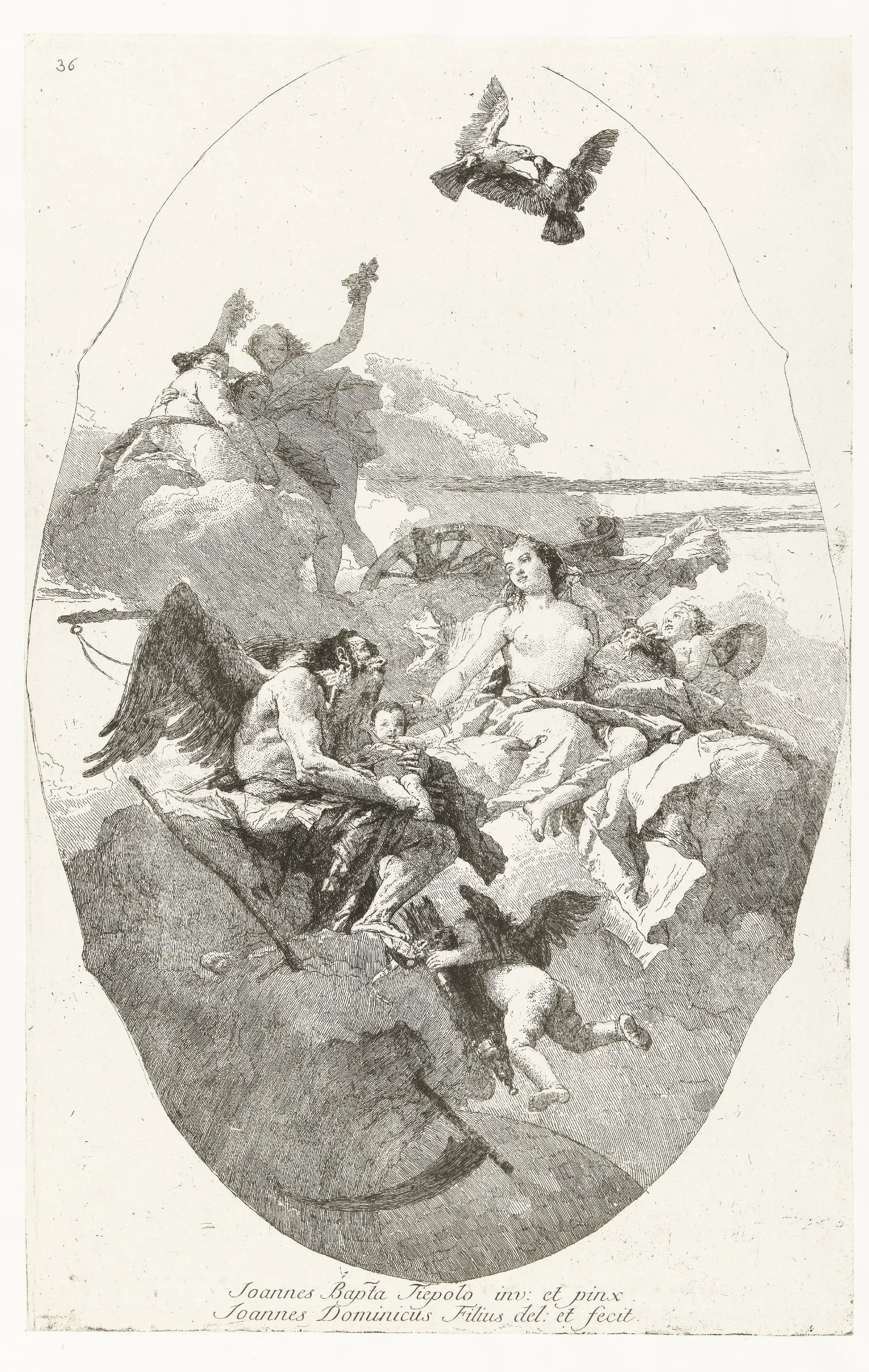 Allegory with Venus and Time by Giovanni Domenico Tiepolo