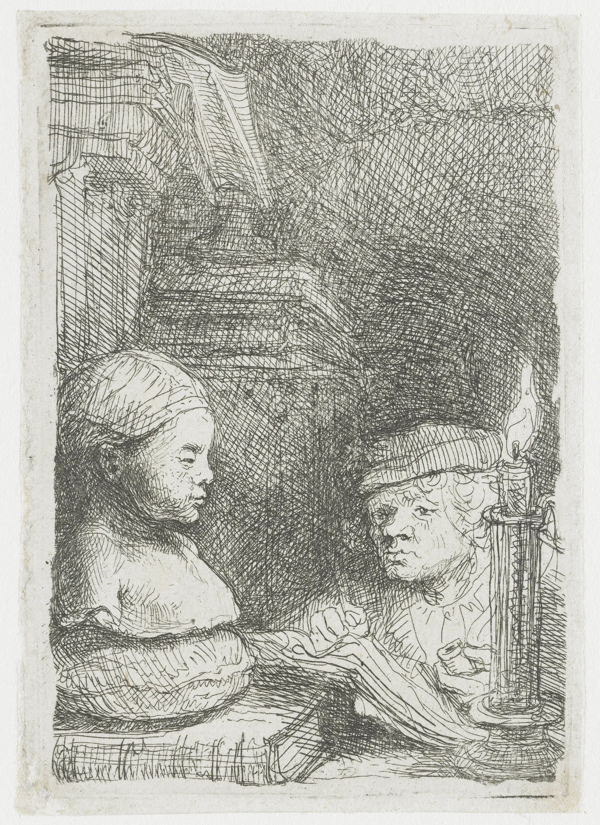 Man drawing from a cast by Rembrandt van Rijn