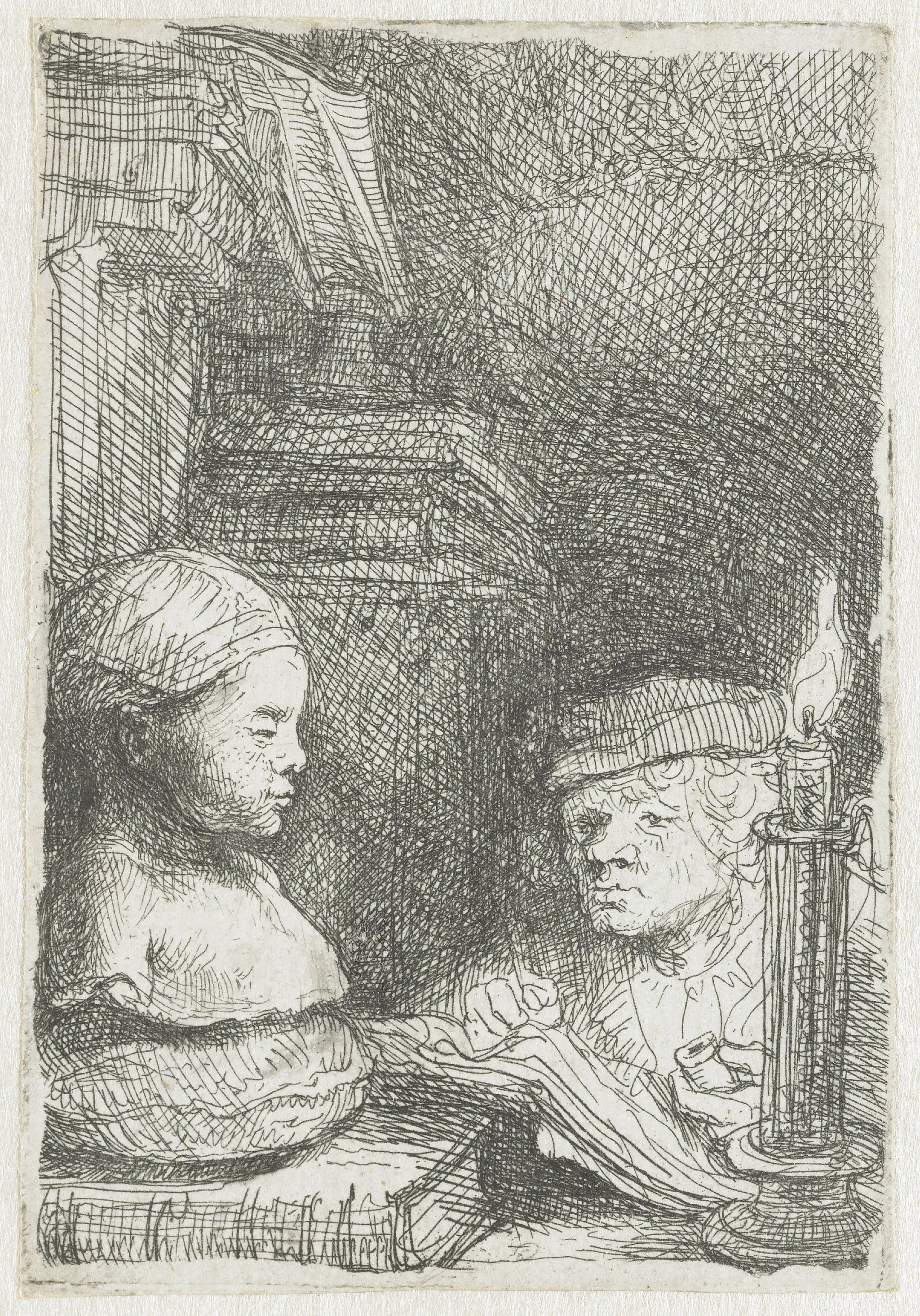 Man drawing from a cast by Rembrandt van Rijn