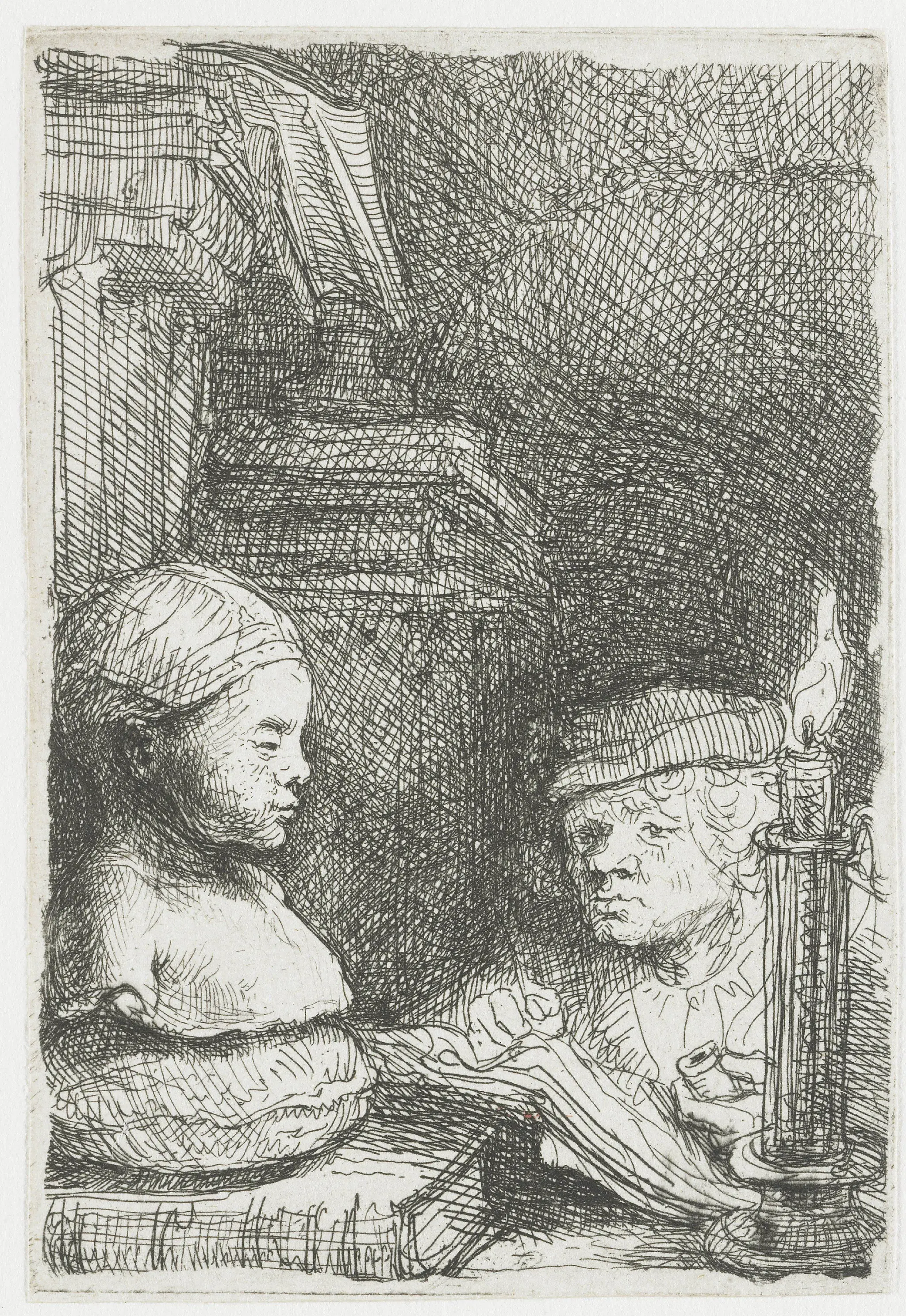Man Drawing from a Plaster Cast by Rembrandt van Rijn