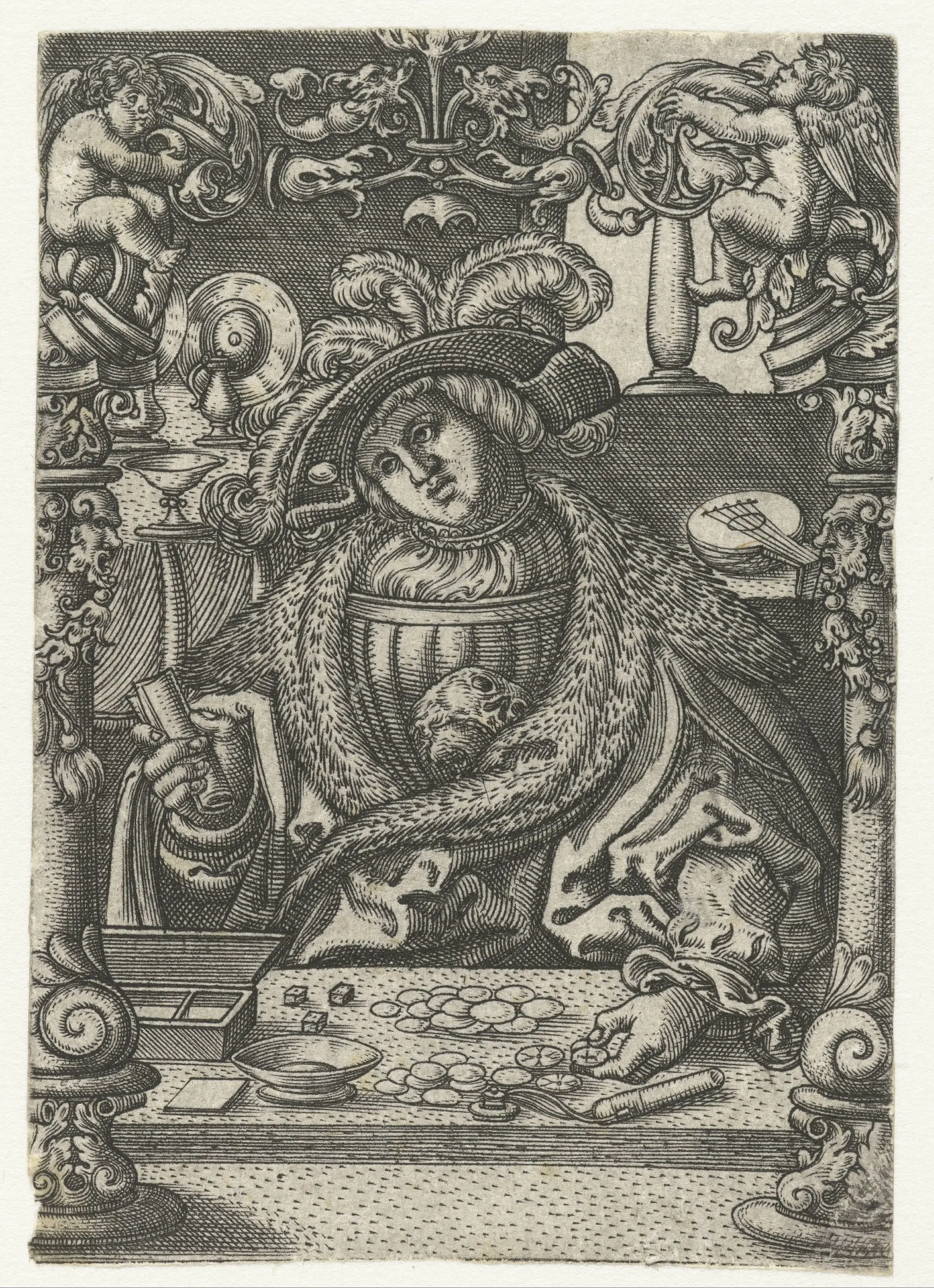Portret van een jongeman (Vanitas) by Monogrammist AC (16e eeuw)