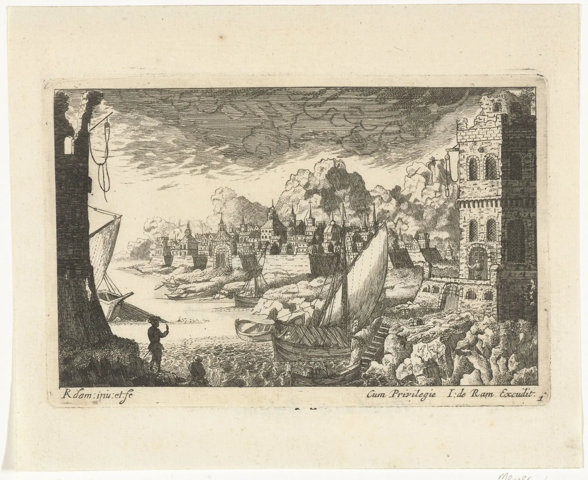 Stadsgezichten en havens by Unknown artist