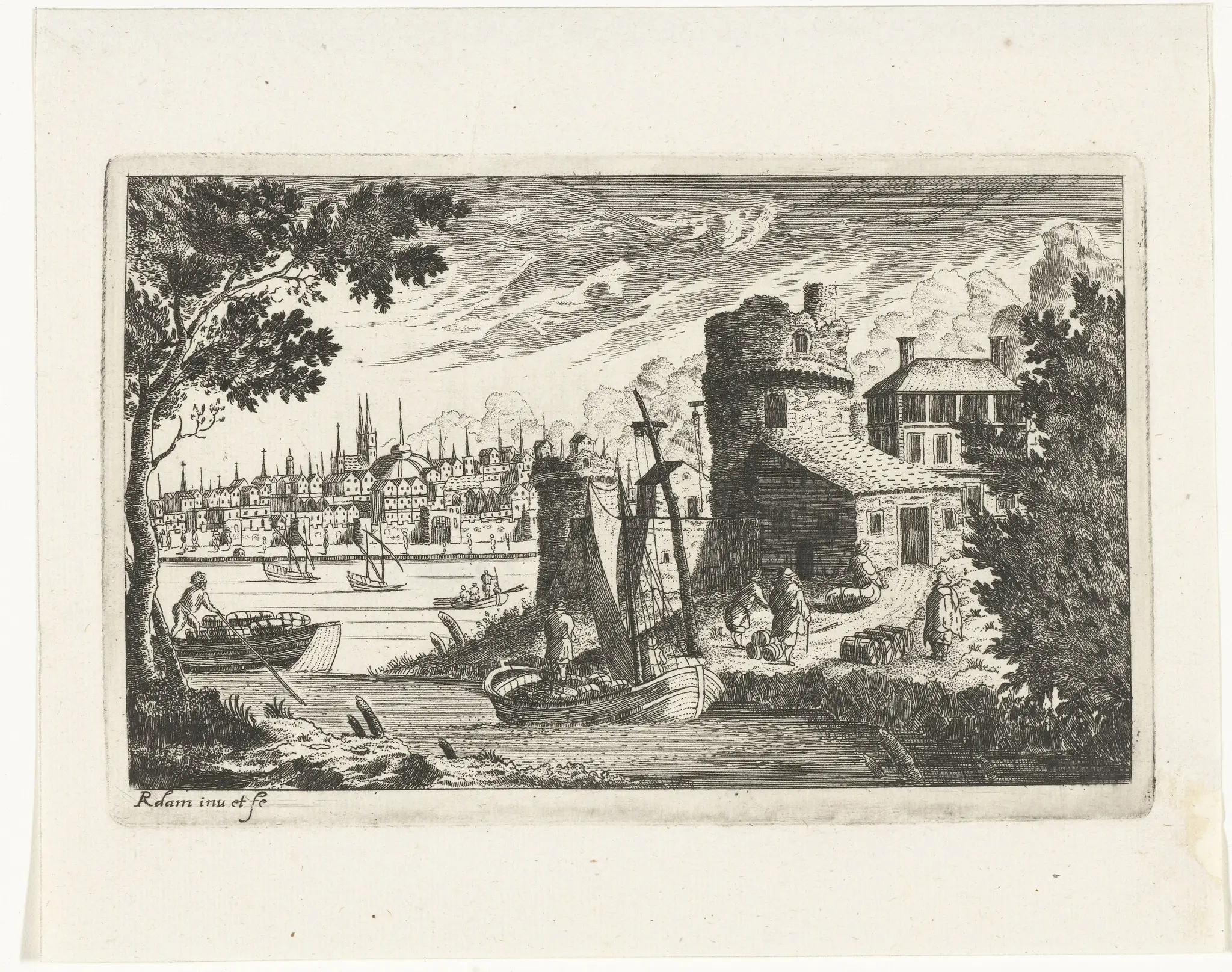Stadsgezichten en havens by Unknown artist
