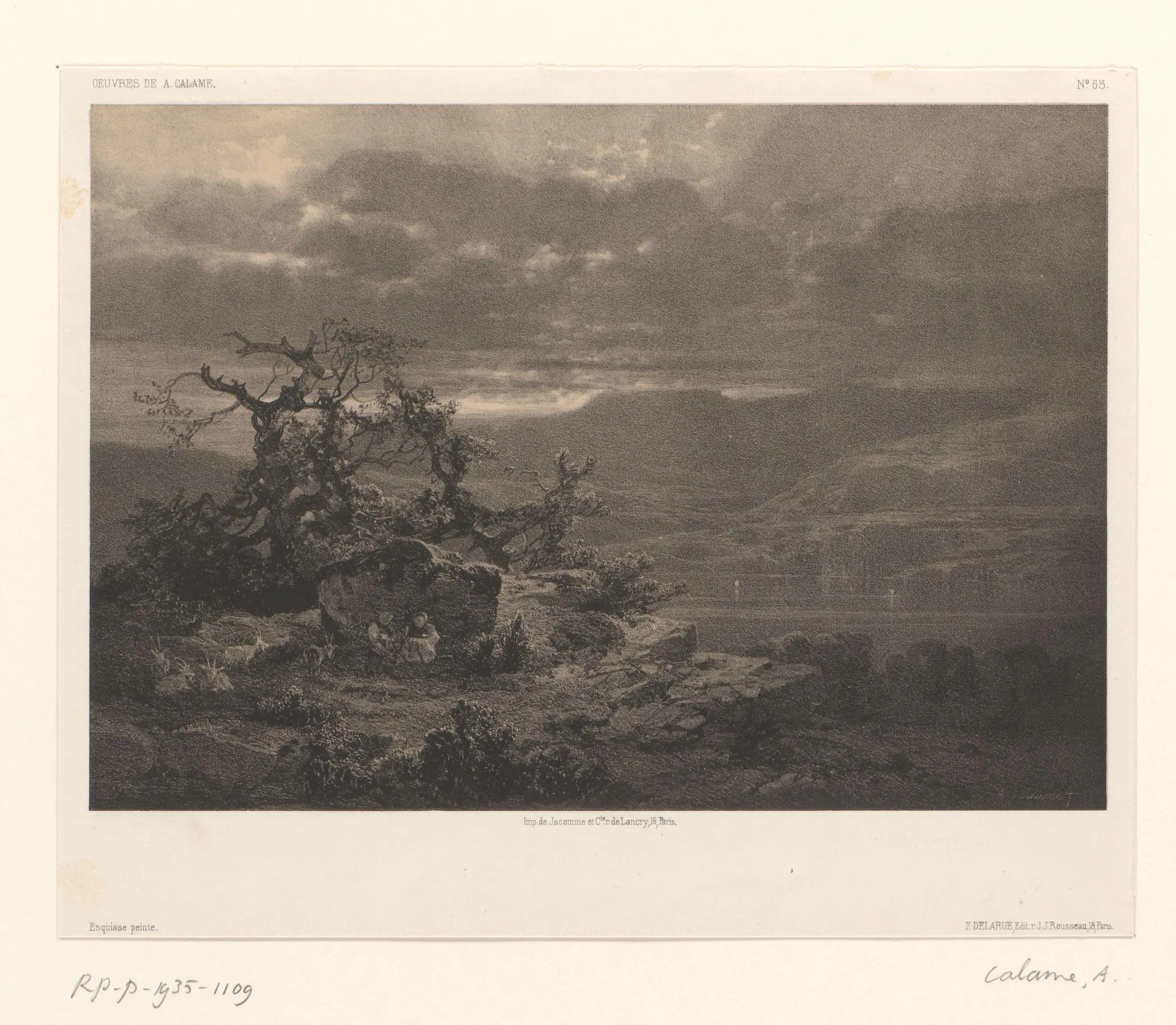 Landschappen door A. Calame by Alexandre Calame