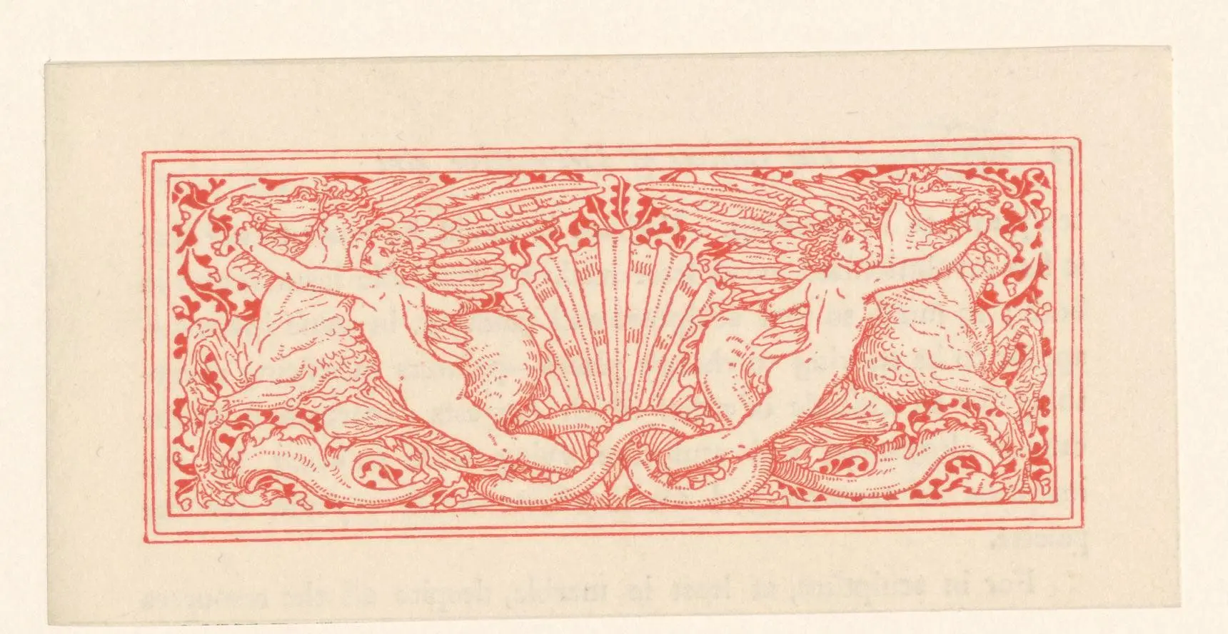 Twee figuren met hippocampus by Walter Crane