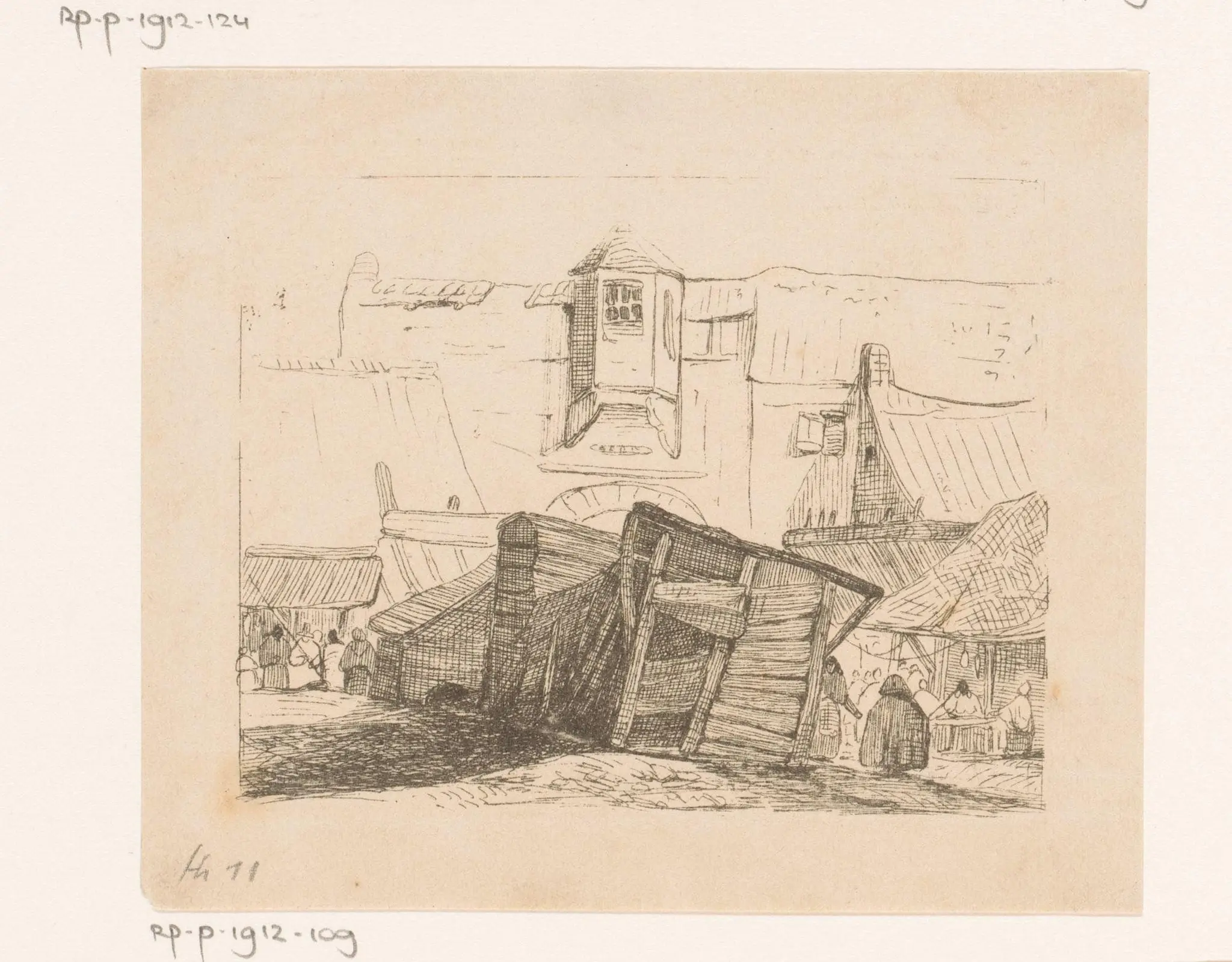 Vismarkt in Antwerpen by Egidius Linnig