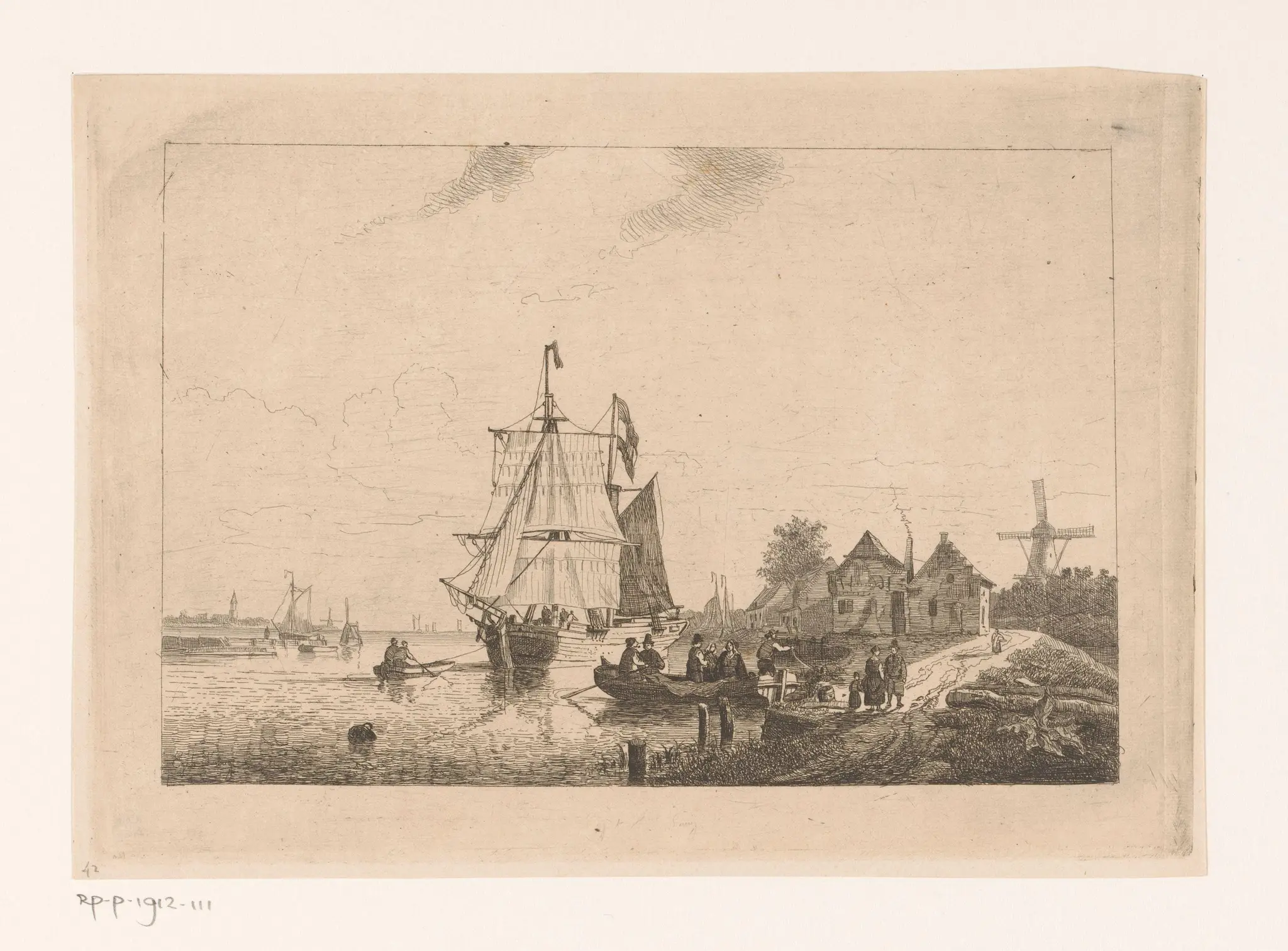 Gezicht op Tholen by Egidius Linnig