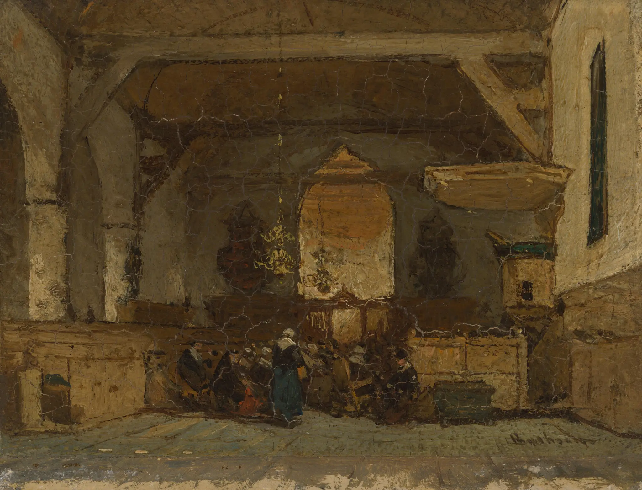 Interior of the Church in Maasland by Johannes Bosboom