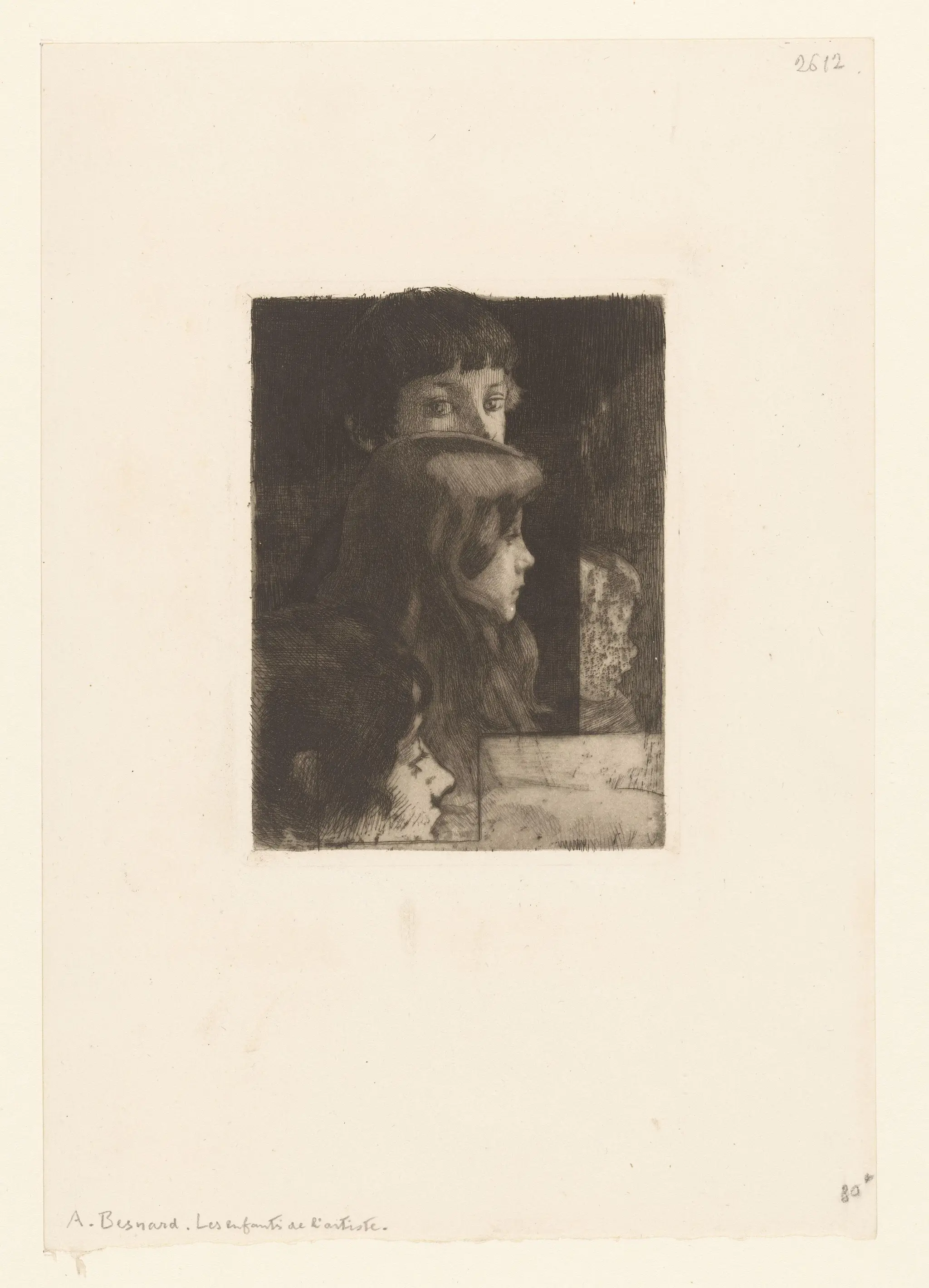 Familieportret in close-up by Albert Besnard