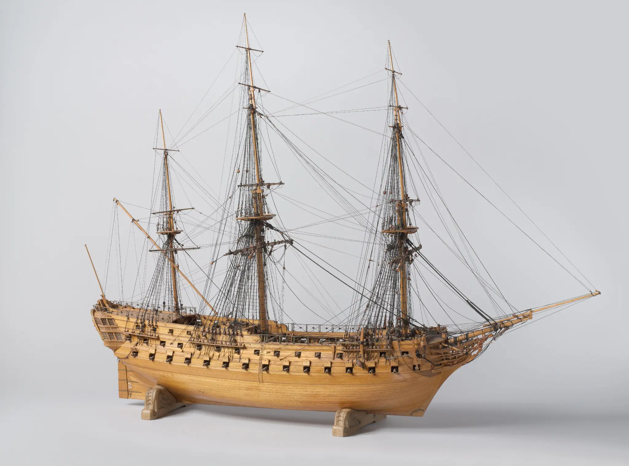 Model of a 90-Gun Ship of the Line by anonymous