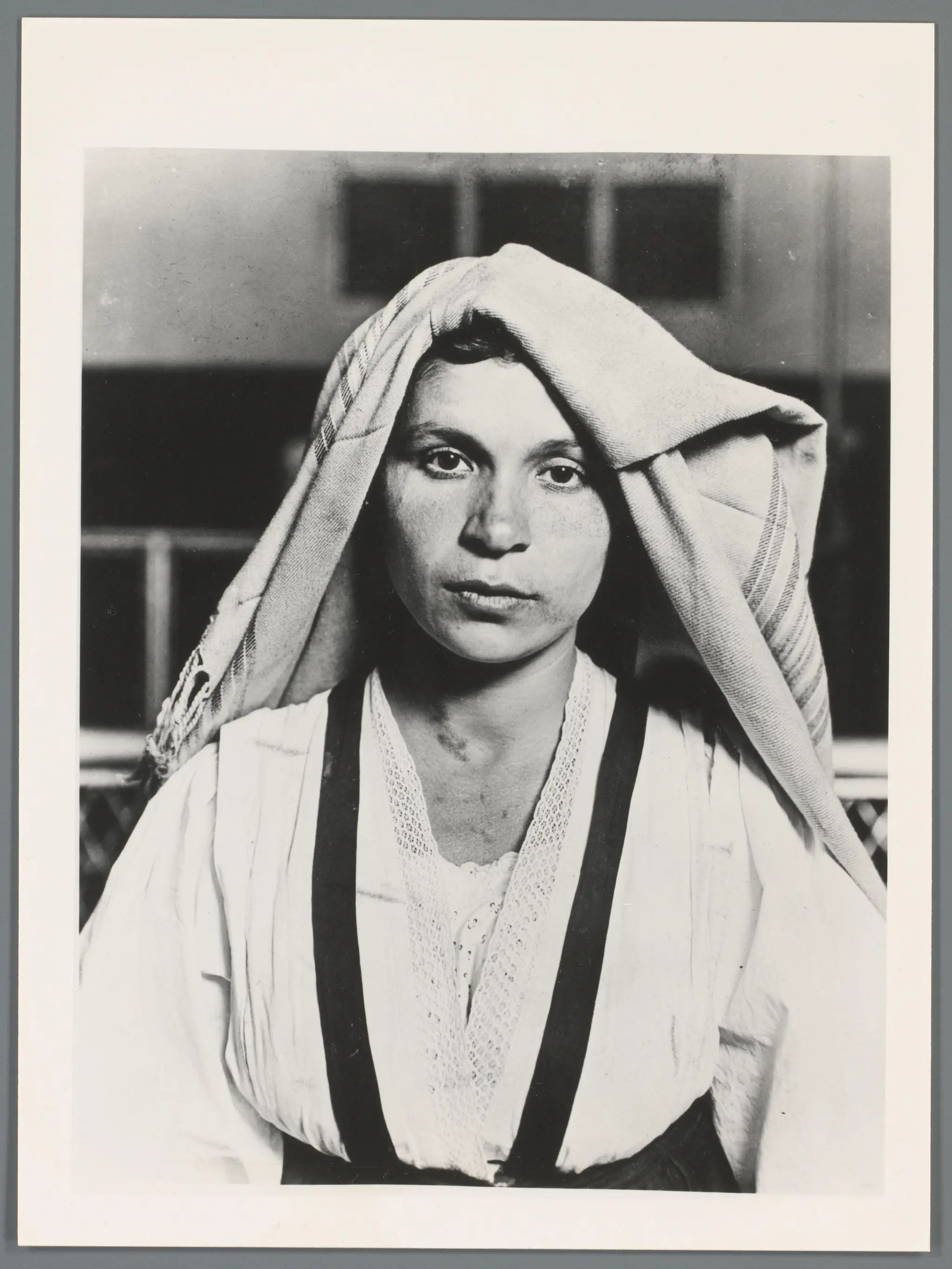 An Albanian woman from Italy at Ellis Island, 1905 by Lewis Wickes Hine