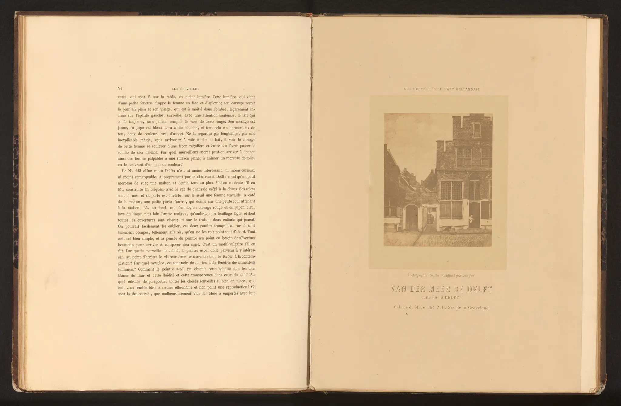 Fotoreproductie van het schilderij 'Gezicht op huizen in Delft' door Johannes Vermeer by anonymous